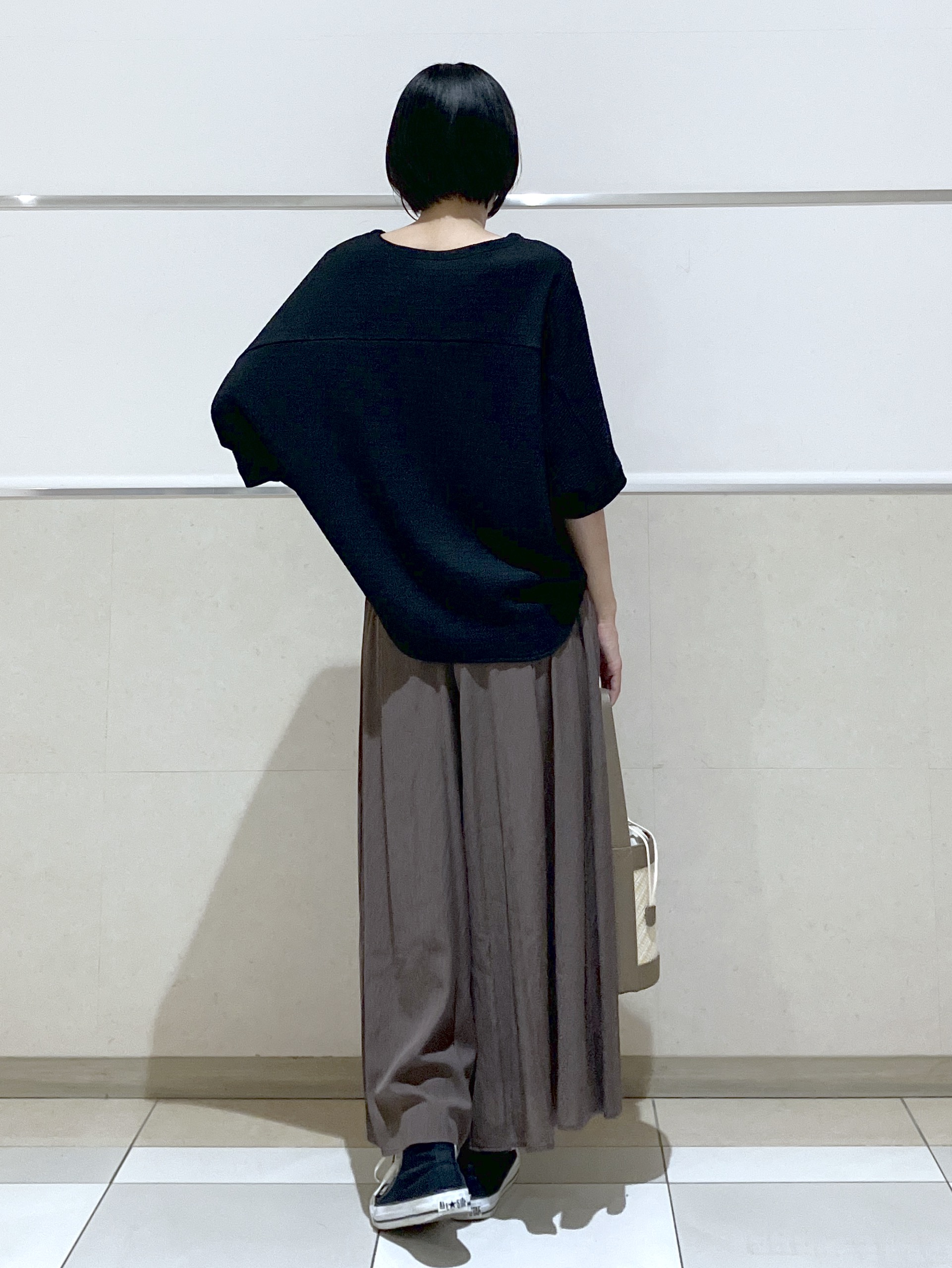 eriko さんの「Dessin｜シュリンクジャージ カットソー」を使ったコーディネート