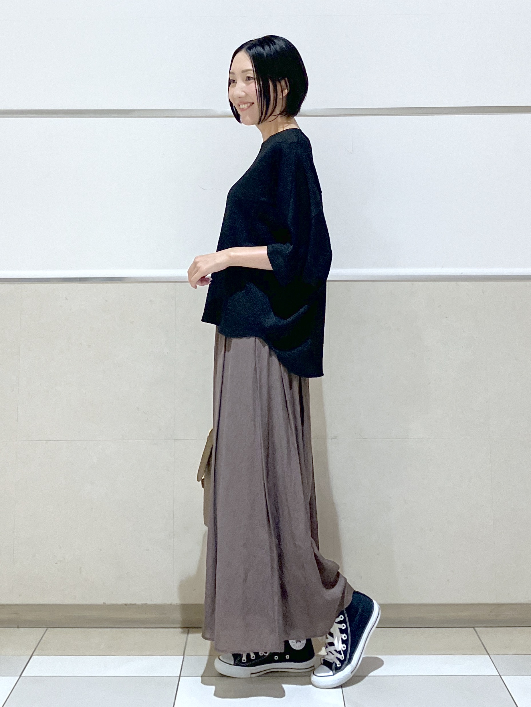 eriko さんの「Dessin｜シュリンクジャージ カットソー」を使ったコーディネート