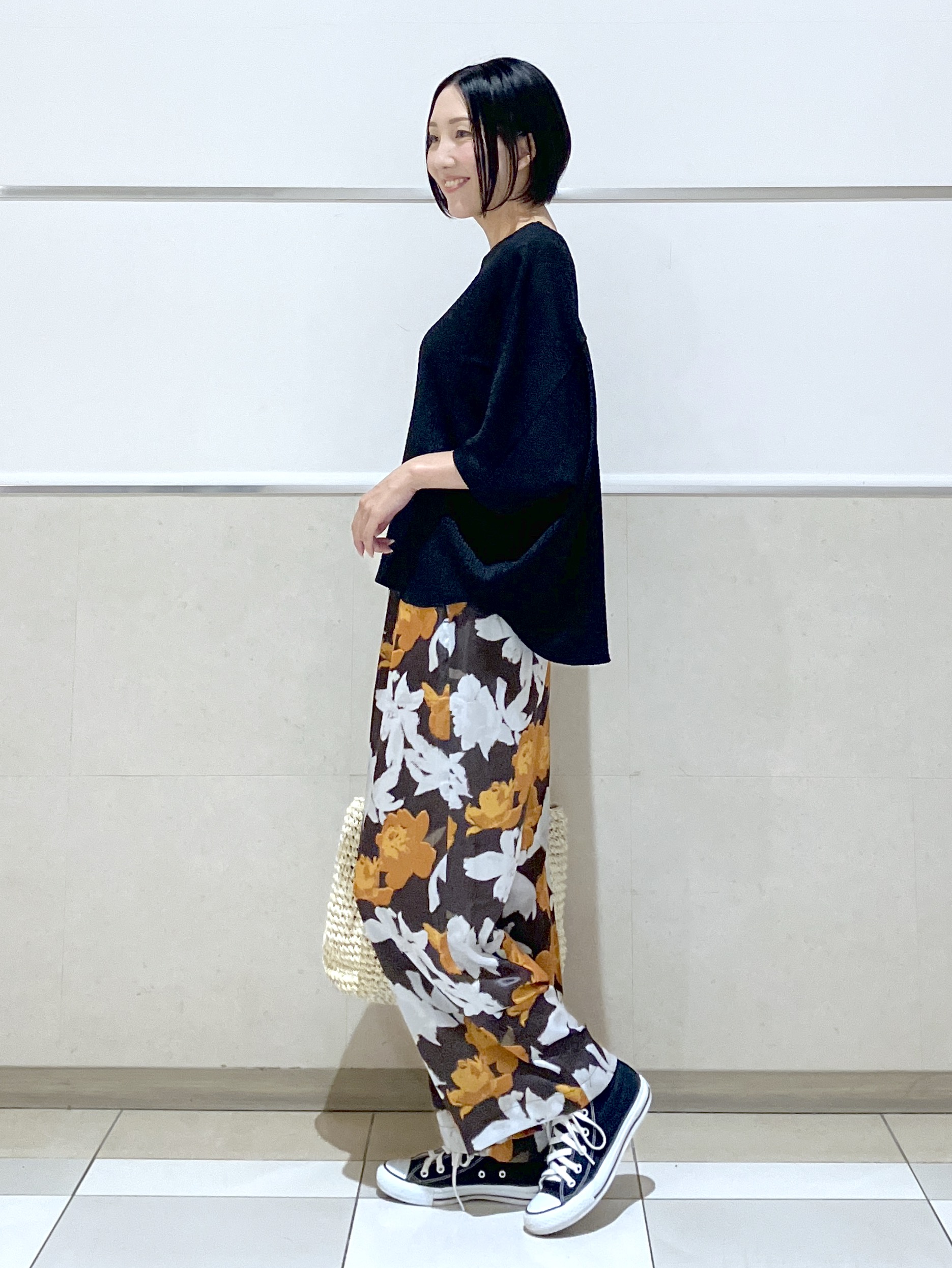 eriko さんの「Dessin｜シュリンクジャージ カットソー」を使ったコーディネート