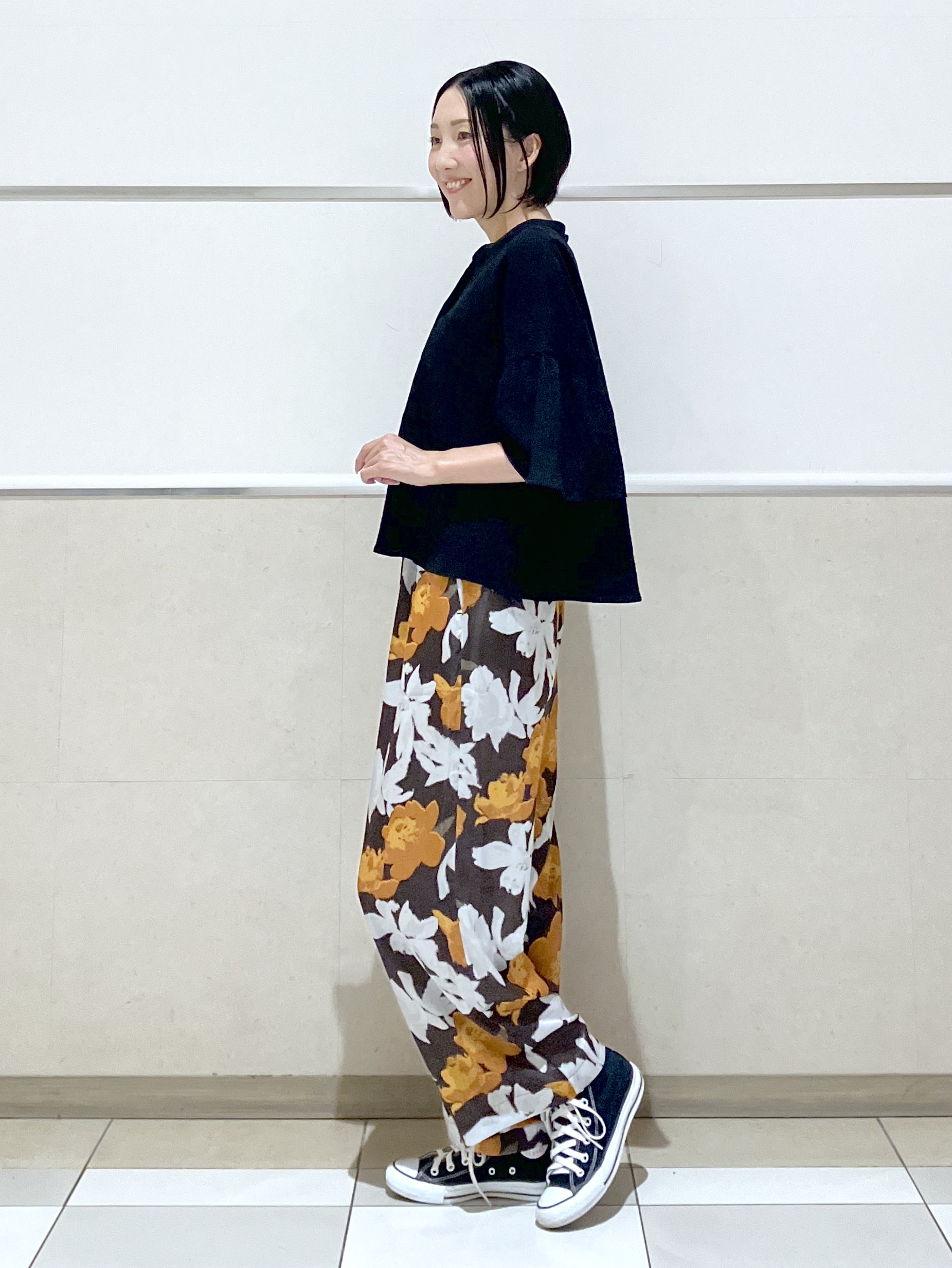 eriko さんの「Dessin｜フレアスリーブ スキッパーブラウス」を使ったコーディネート