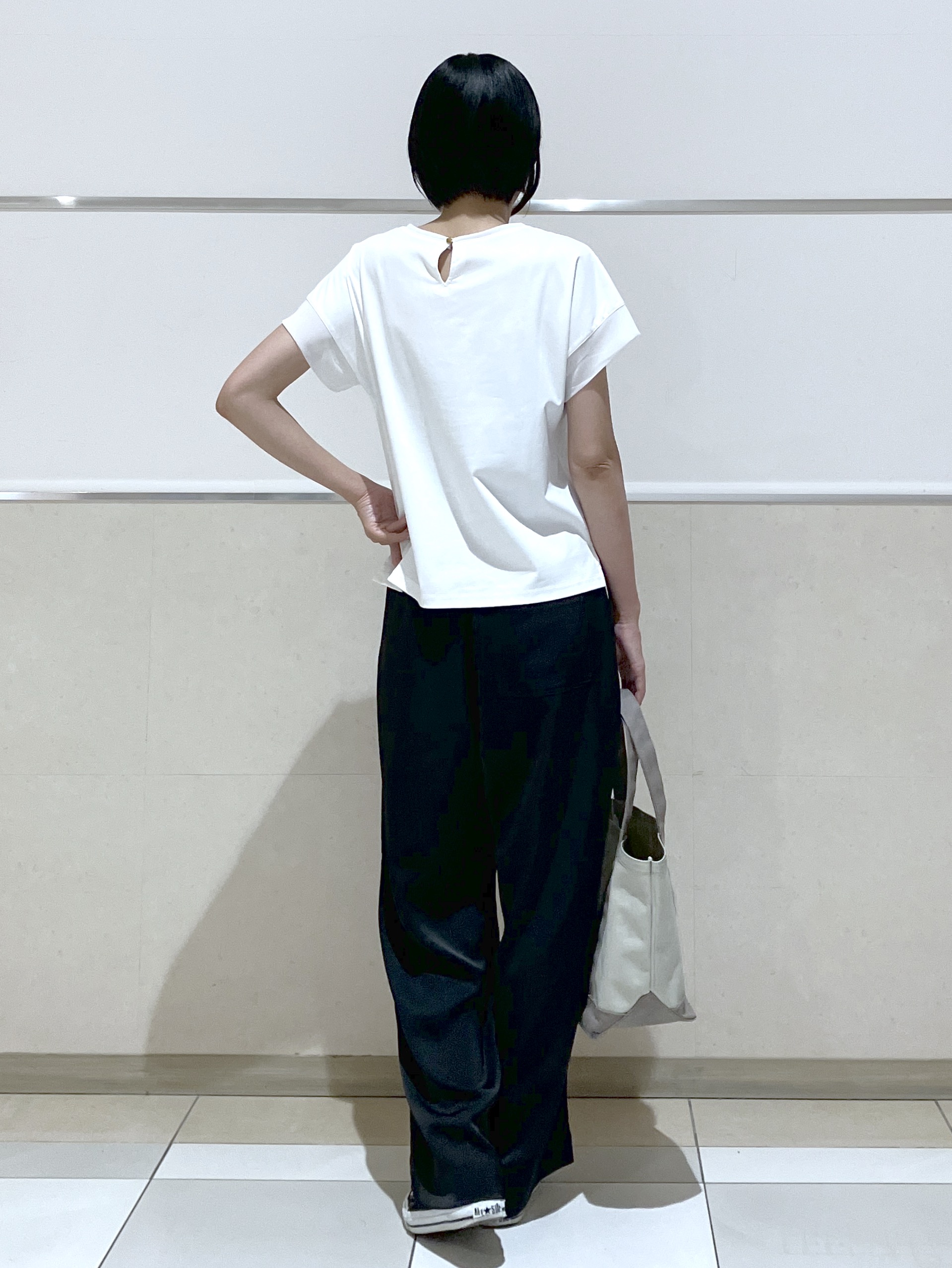 eriko さんの「Dessin｜【UVカット/接触冷感】美光沢カットソー」を使ったコーディネート