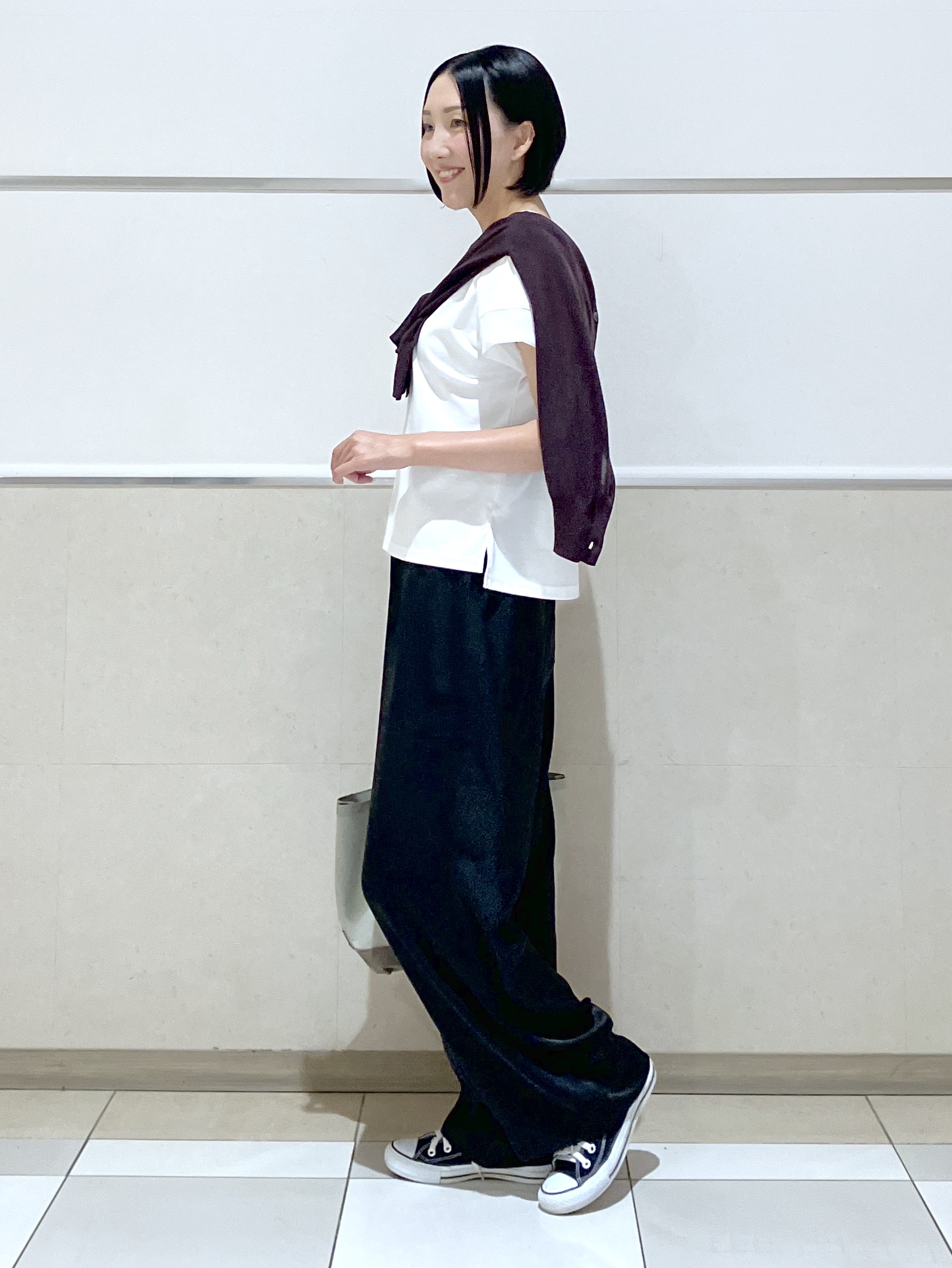 eriko さんの「Dessin｜【UVカット/接触冷感】美光沢カットソー」を使ったコーディネート