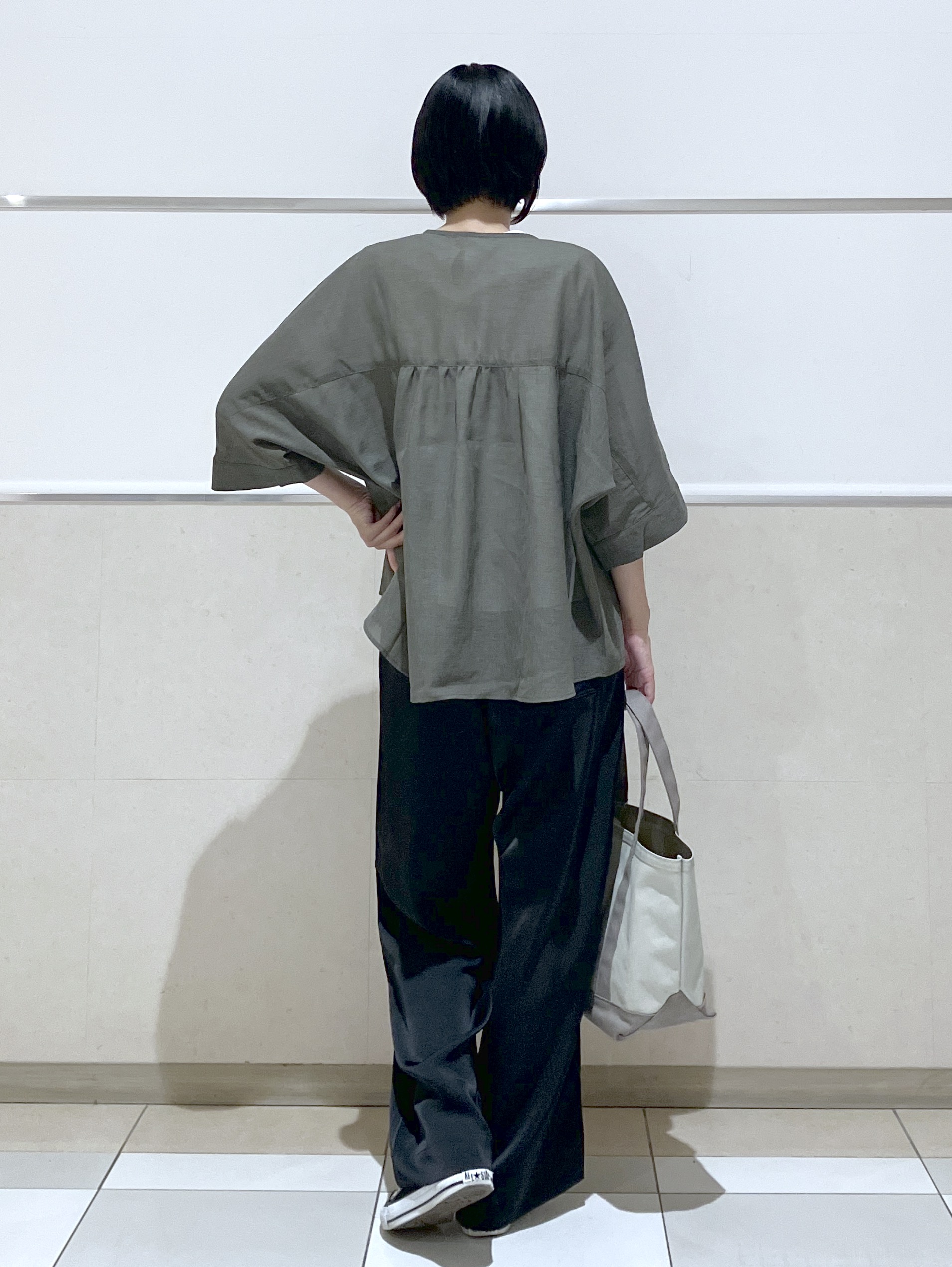 eriko さんの「Dessin｜【UVカット/接触冷感】美光沢カットソー」を使ったコーディネート