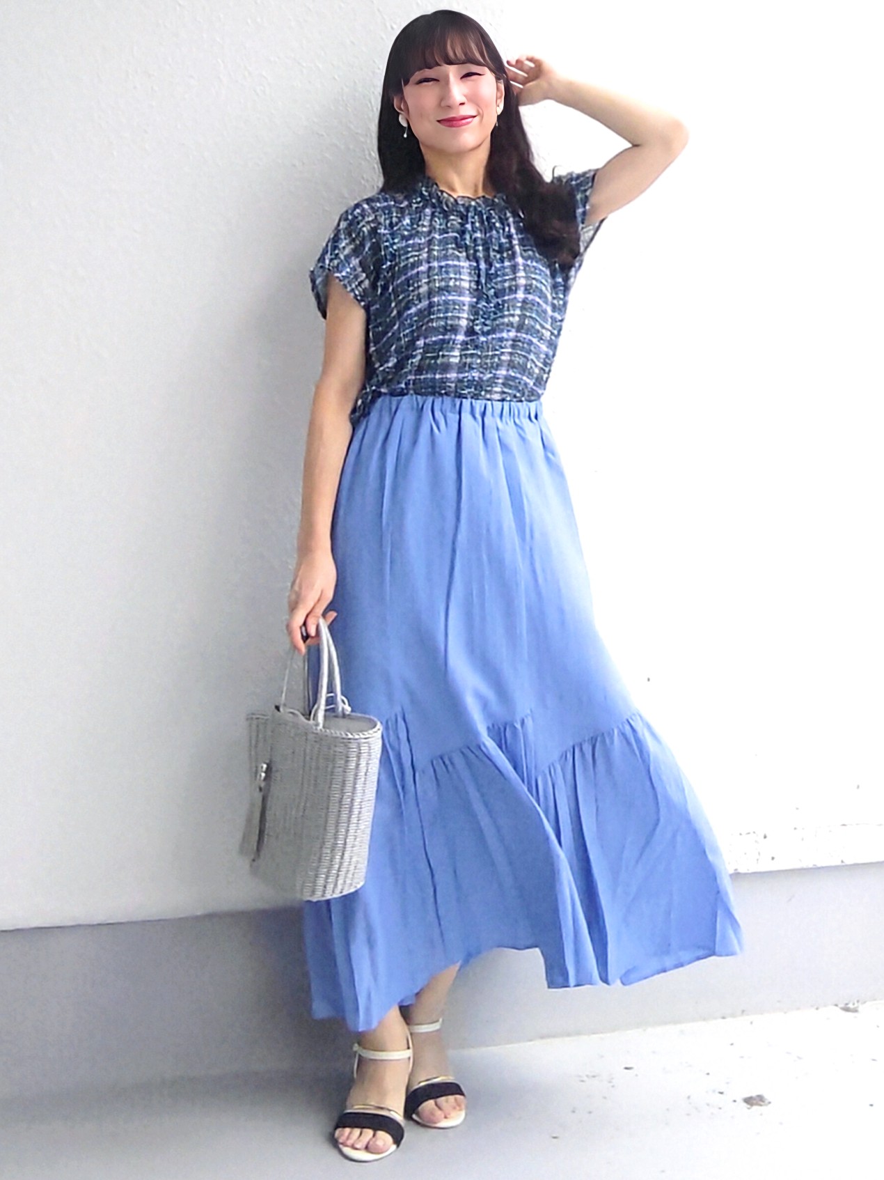 keinaさんの「SunaUna｜【天然素材】カゴバック」を使ったコーディネート
