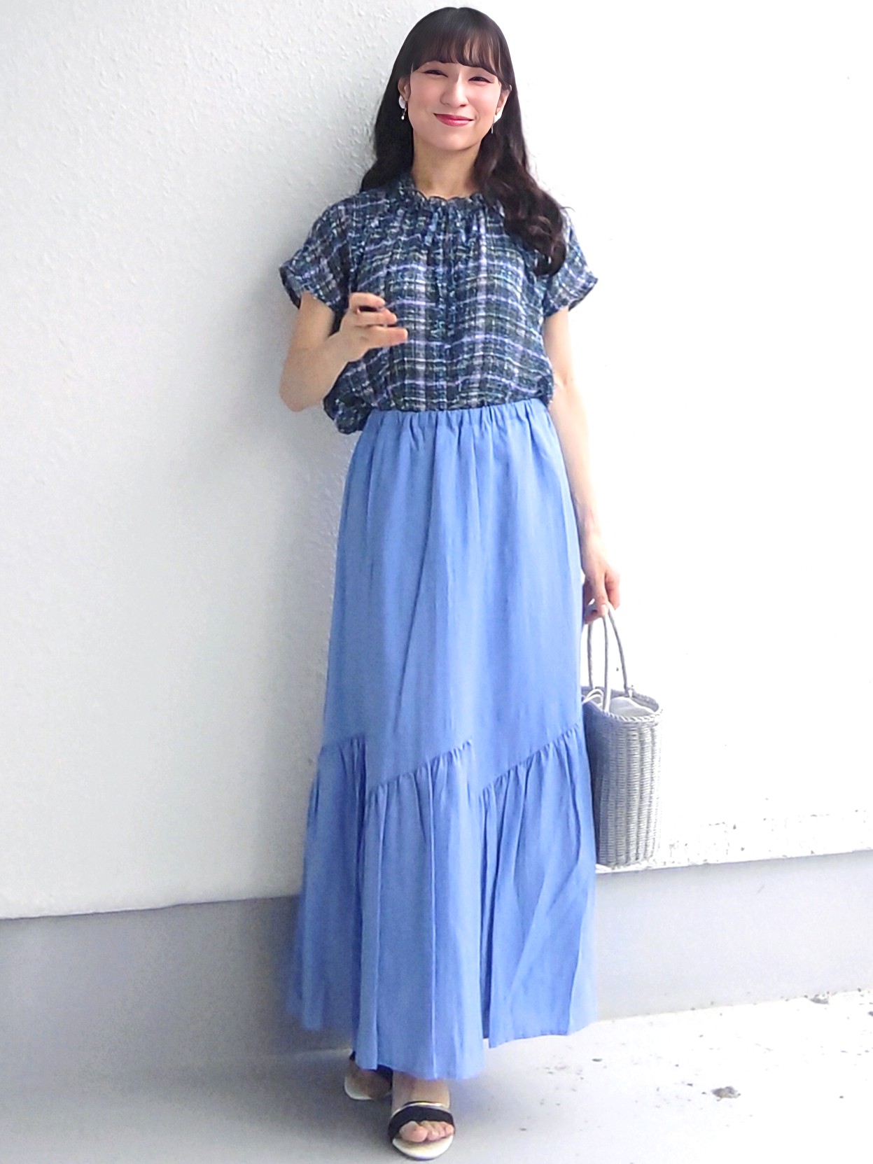 keinaさんの「SunaUna｜【天然素材】カゴバック」を使ったコーディネート