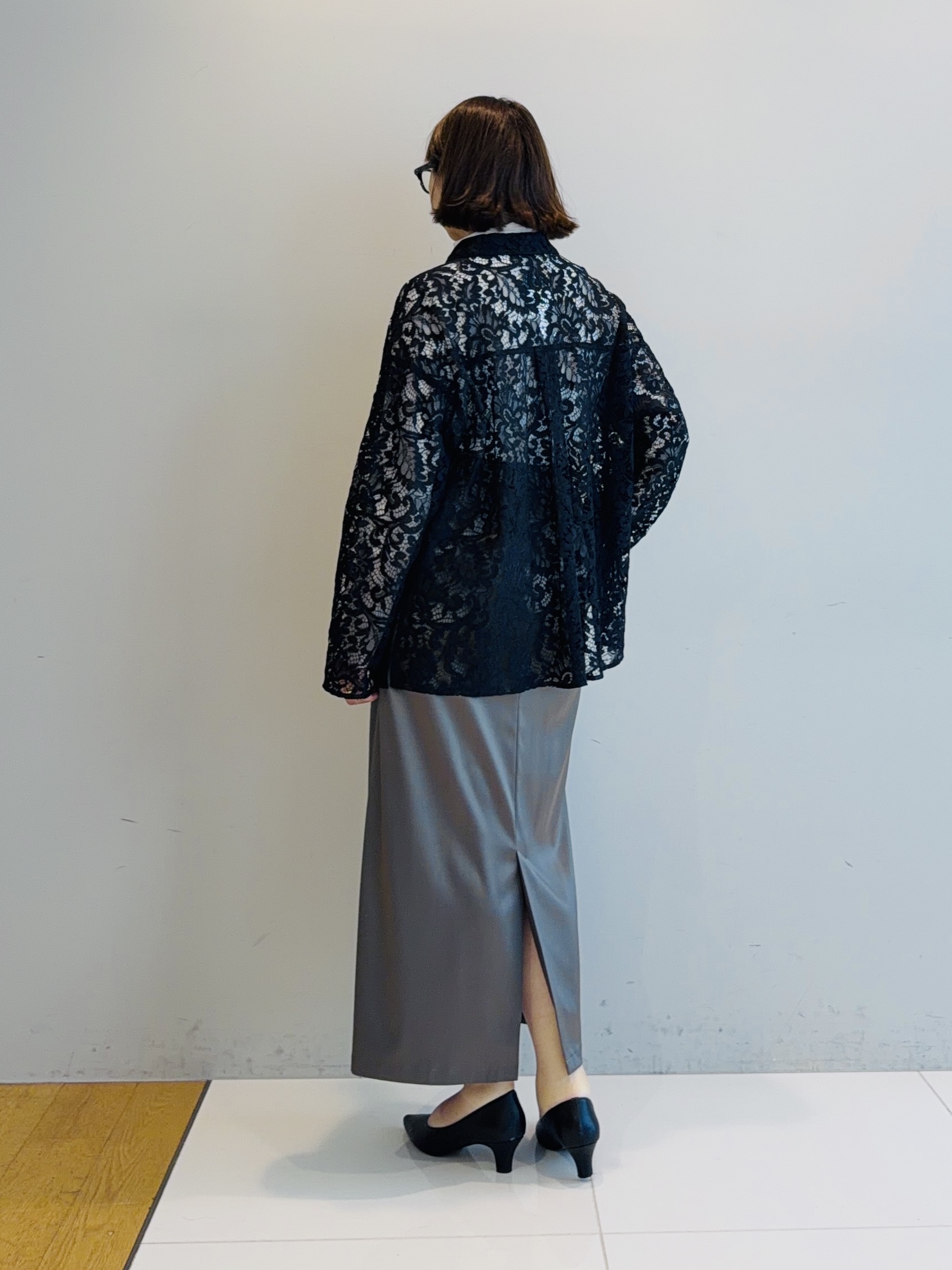 murayamaさんの「INDIVI｜【洗える／トレンド】大人レースシャツ」を使ったコーディネート