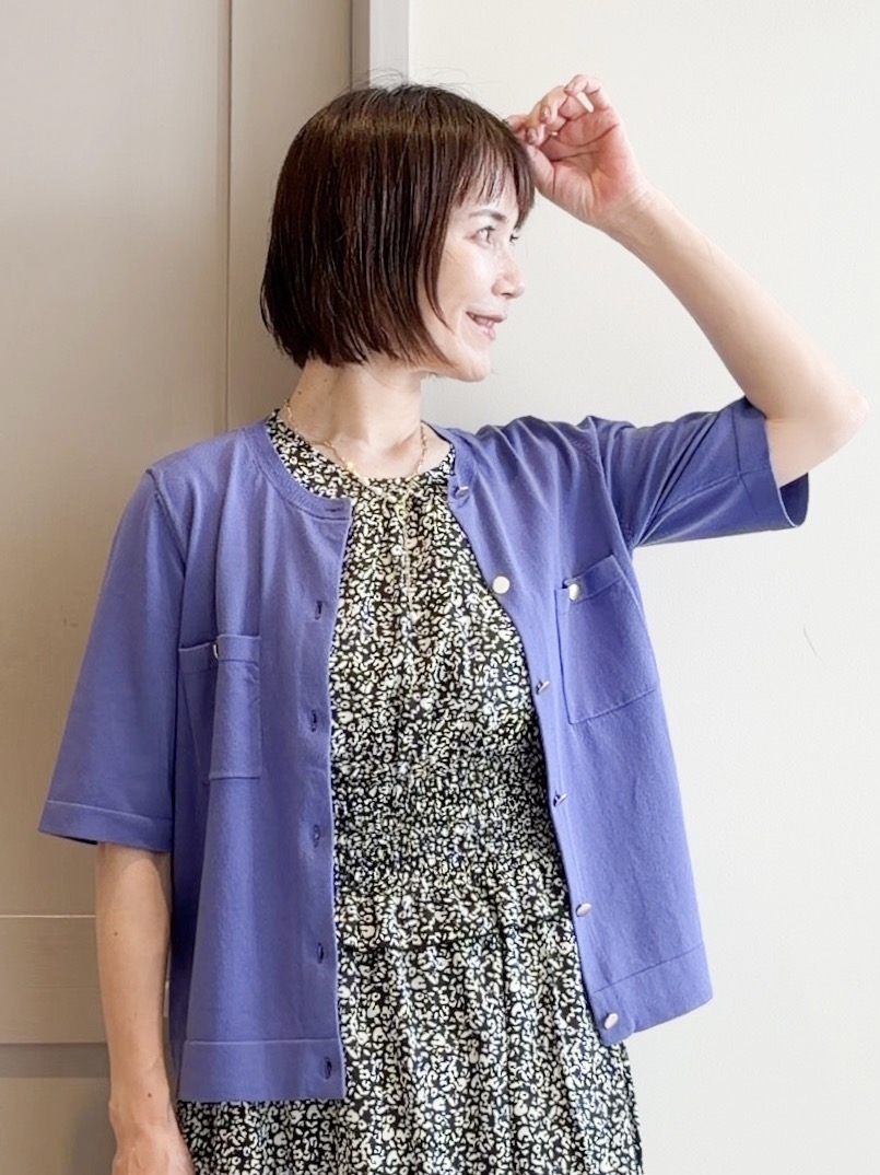 yamakoさんの「grove｜【ひんやり・UV・洗濯機◎】上品コットン混カーディガン」を使ったコーディネート