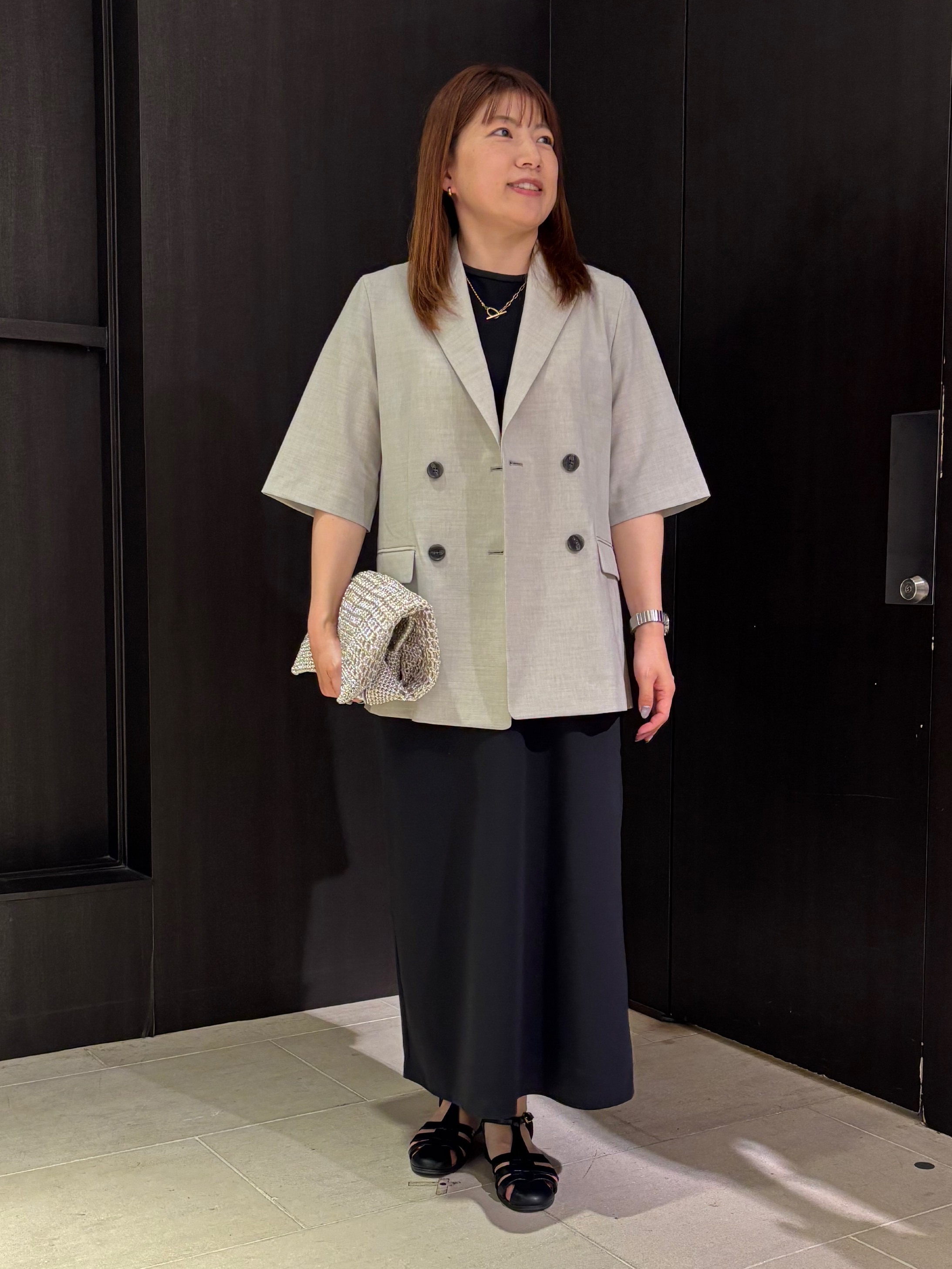 SaKiさんの「UNTITLED｜【古畑星夏さん着用/接触冷感】ドライタッチシャツ」を使ったコーディネート