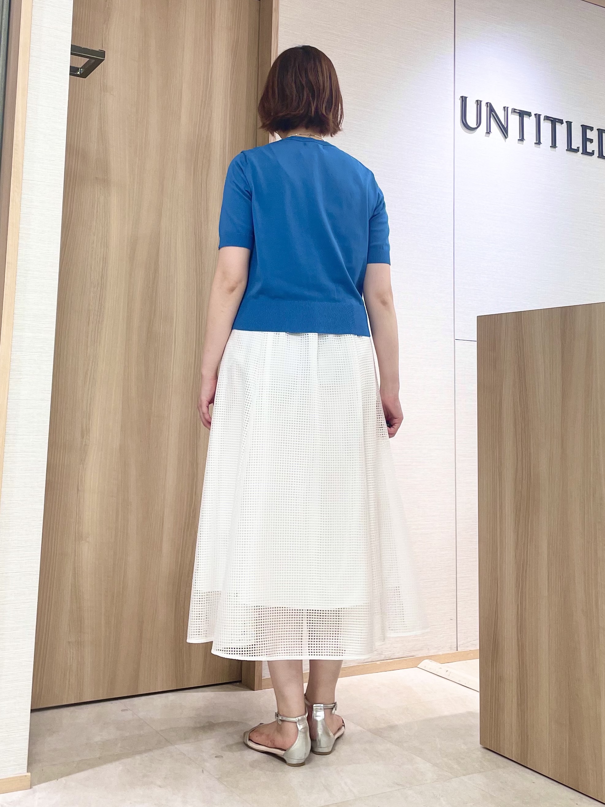 aliceさんの「UNTITLED｜【すっきりコンパクト】ドライタッチ5分袖カーディガン」を使ったコーディネート