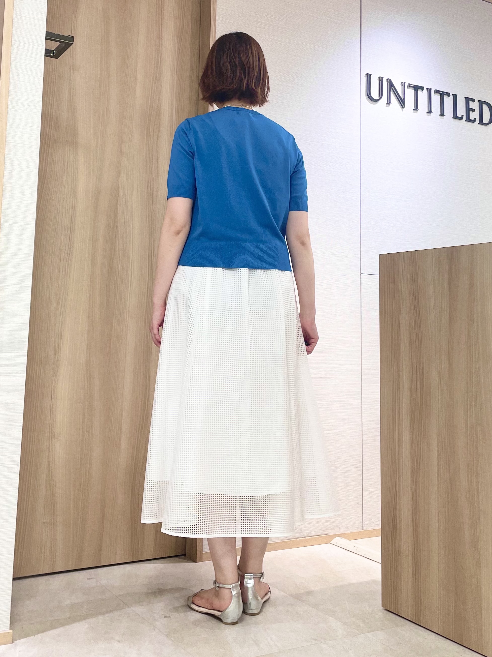 aliceさんの「UNTITLED｜【すっきりコンパクト】ドライタッチ5分袖カーディガン」を使ったコーディネート