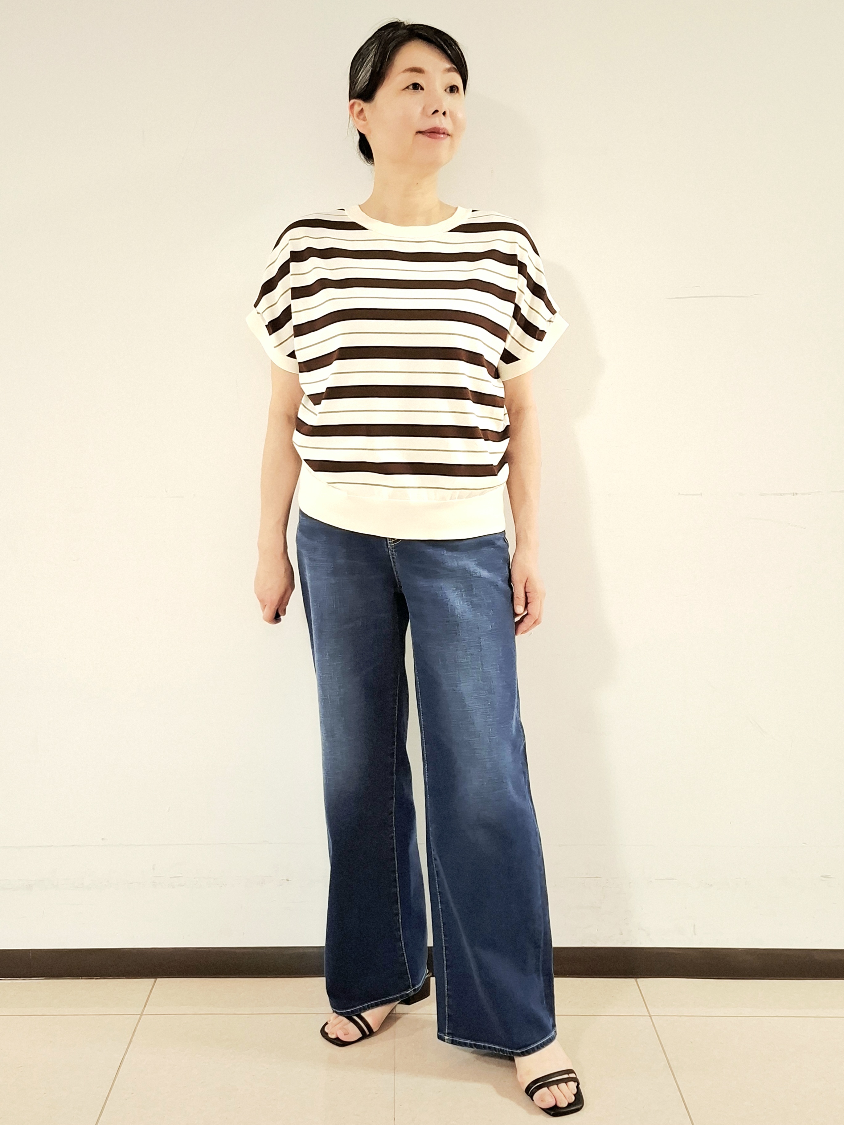 ねぎさんの「UNTITLED｜【肌に張り付かない/前後2WAY】ドライタッチコットンプルオーバー」を使ったコーディネート