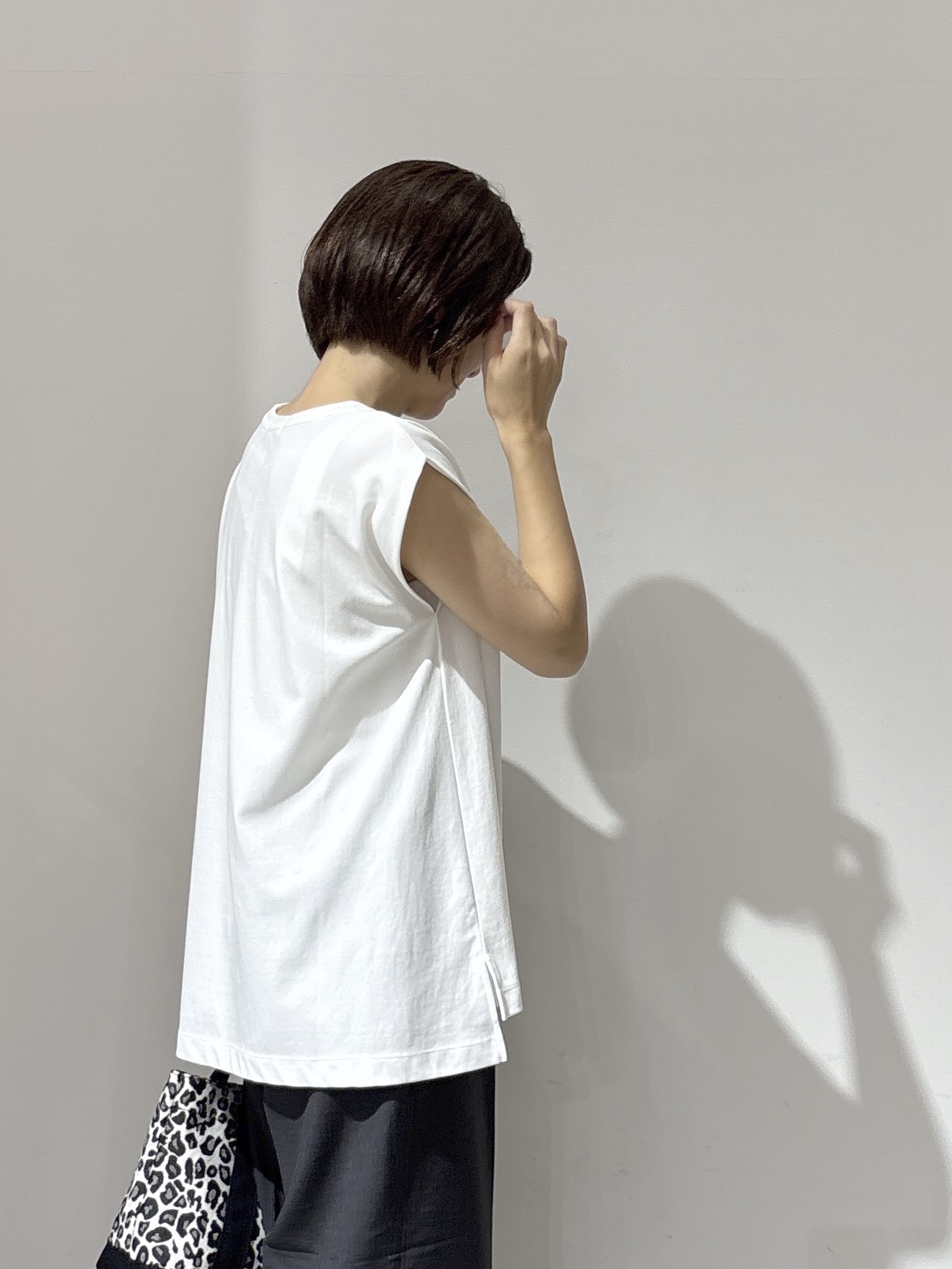 NAKAさんの「OPAQUE.CLIP｜【UV／接触冷感】スーパーアイス ノースリーブカットソー《洗濯機OK》」を使ったコーディネート