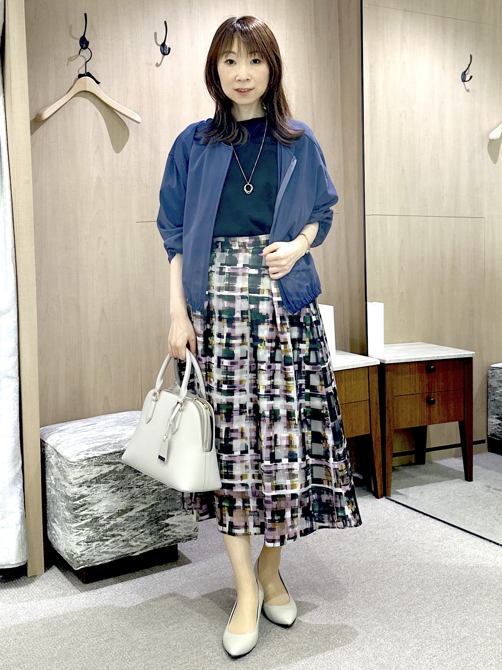 Miwaさんの「UNTITLED｜【汗染み防止/接触冷感】ランタンスリーブプルオーバー」を使ったコーディネート