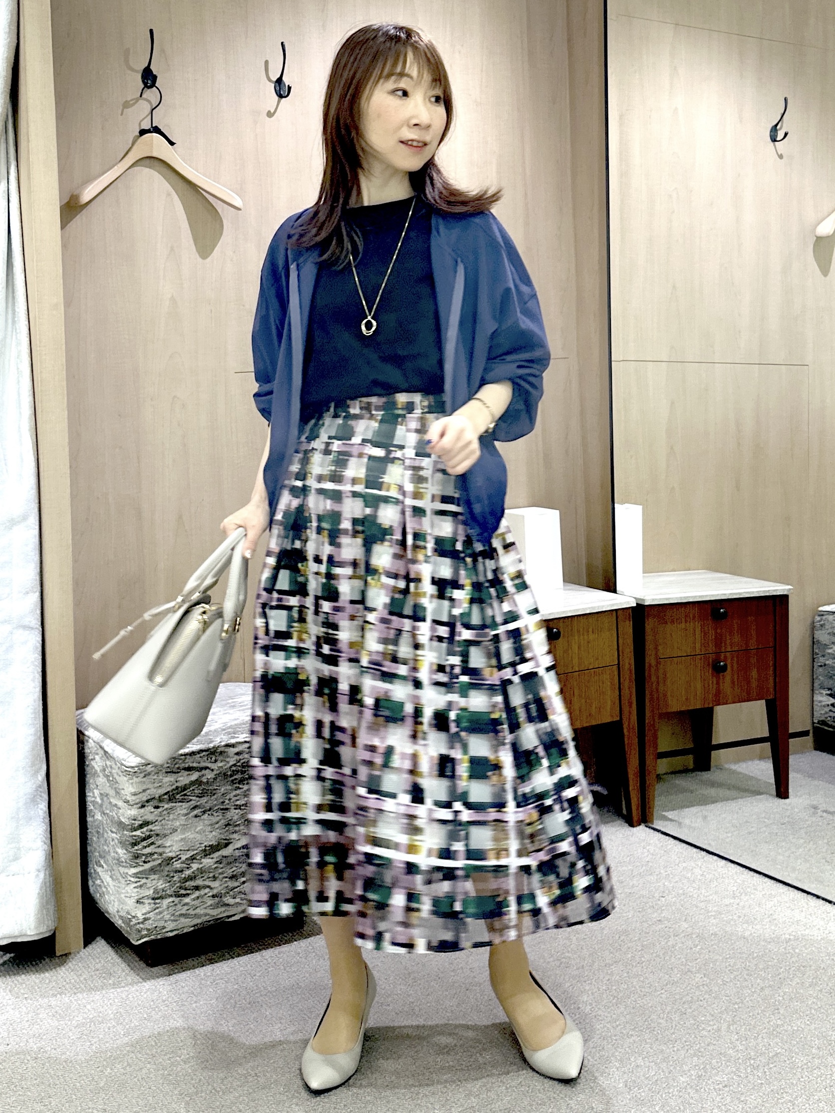 Miwaさんの「UNTITLED｜【汗染み防止/接触冷感】ランタンスリーブプルオーバー」を使ったコーディネート