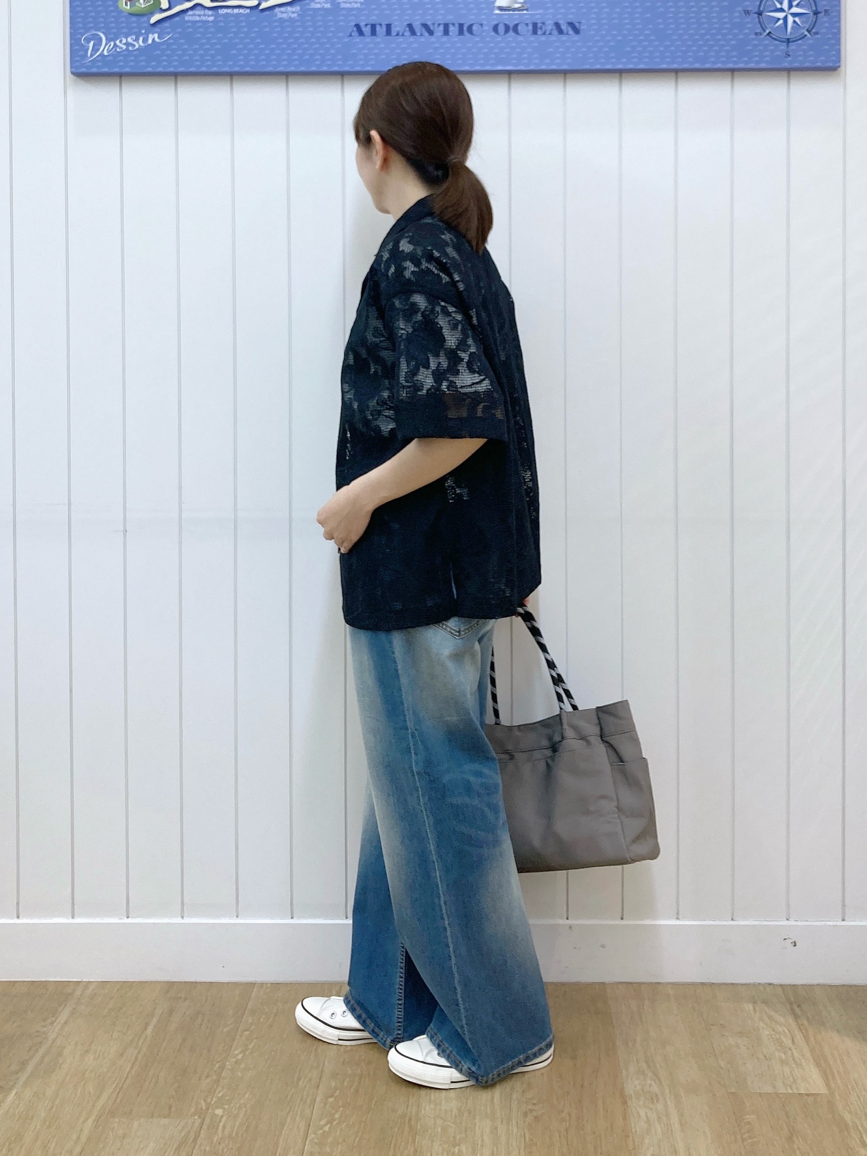yoshiさんの「Dessin｜カラミレース 開襟シャツ」を使ったコーディネート