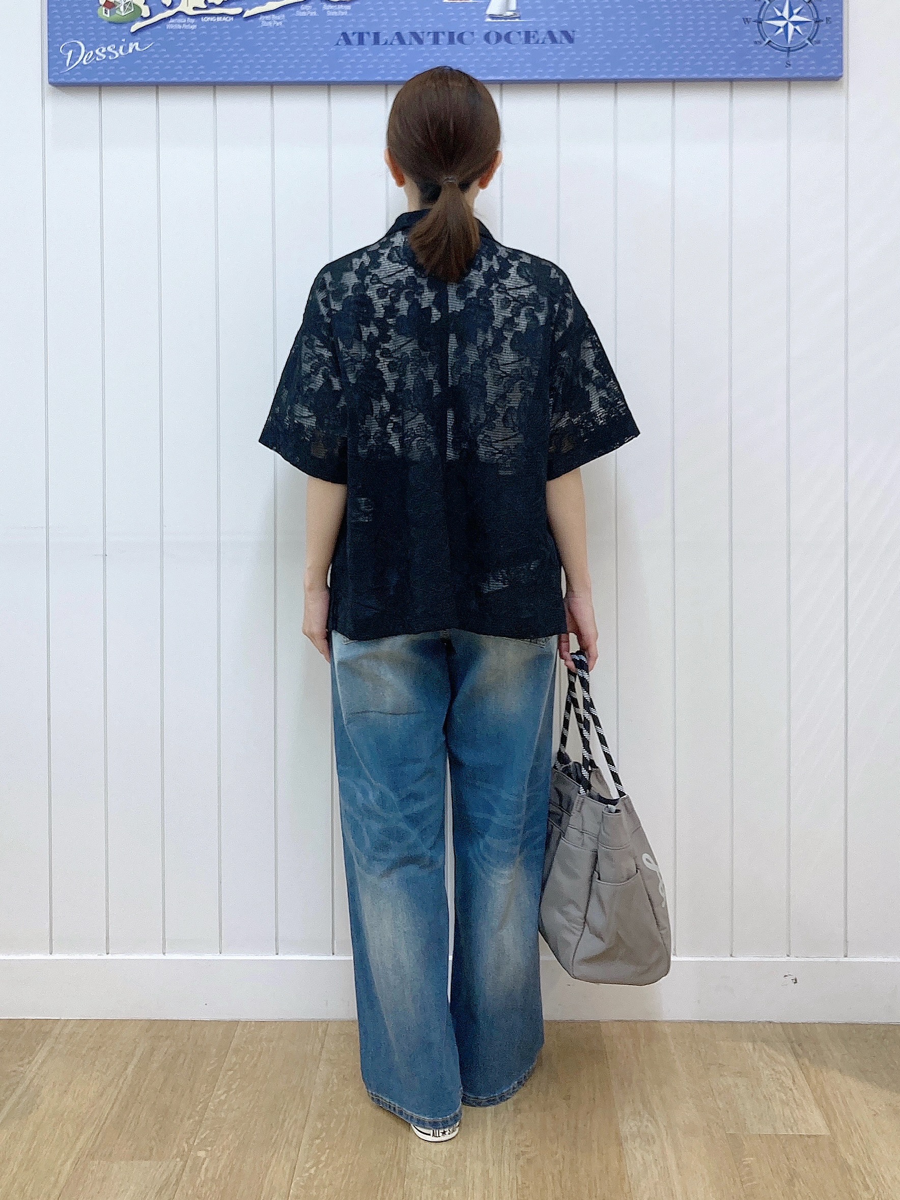 yoshiさんの「Dessin｜カラミレース 開襟シャツ」を使ったコーディネート