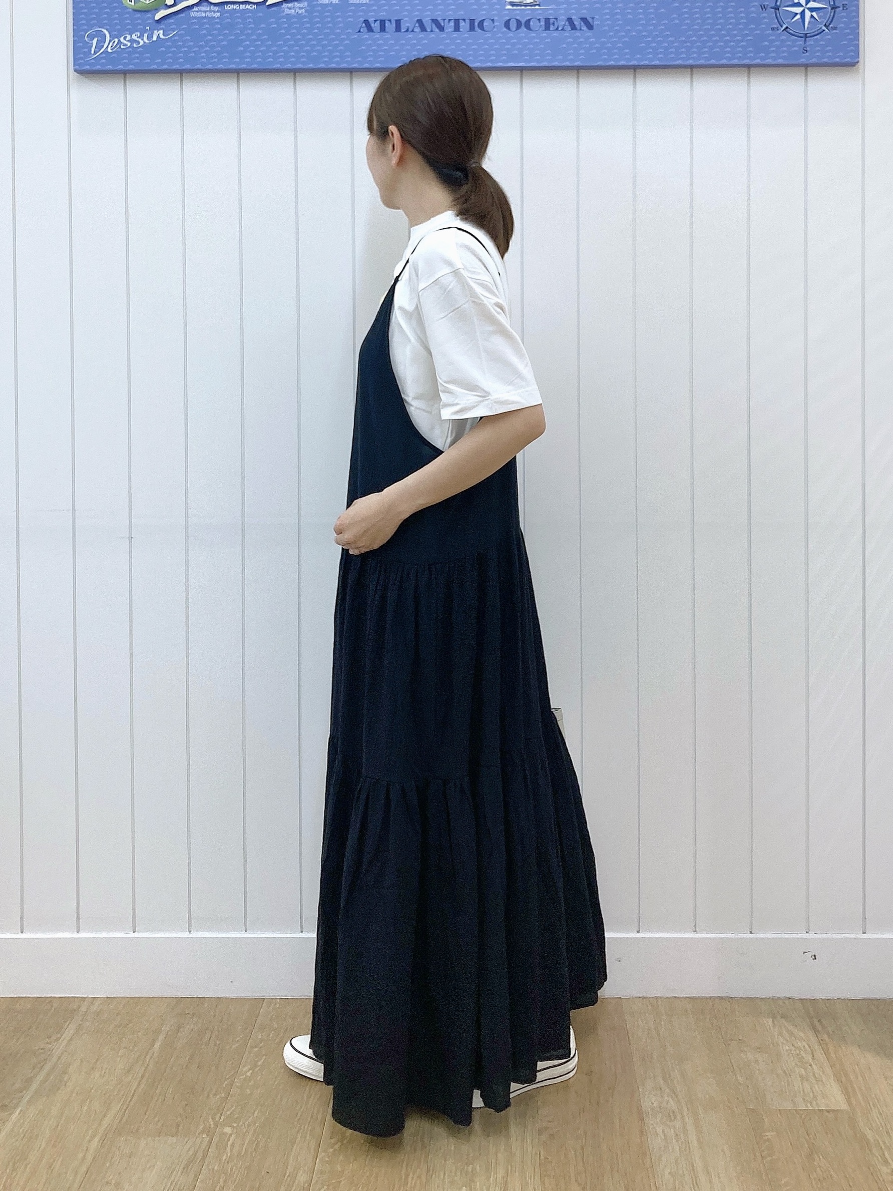 yoshiさんの「Dessin｜コットンボイル フレアワンピース」を使ったコーディネート