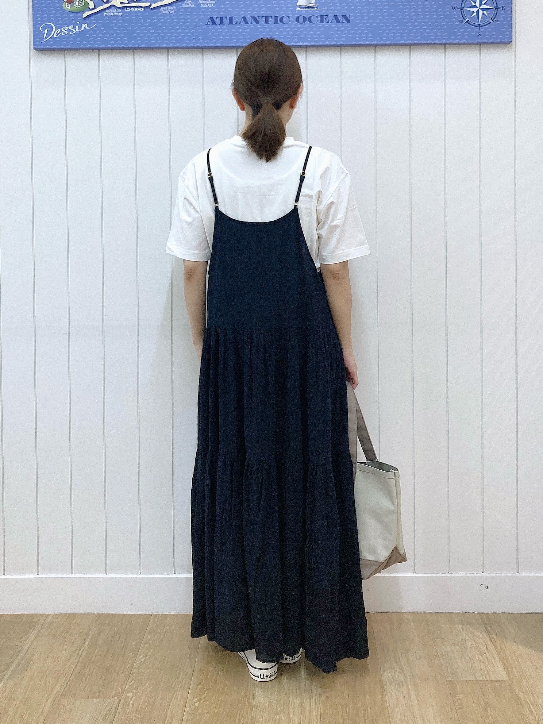 yoshiさんの「Dessin｜コットンボイル フレアワンピース」を使ったコーディネート