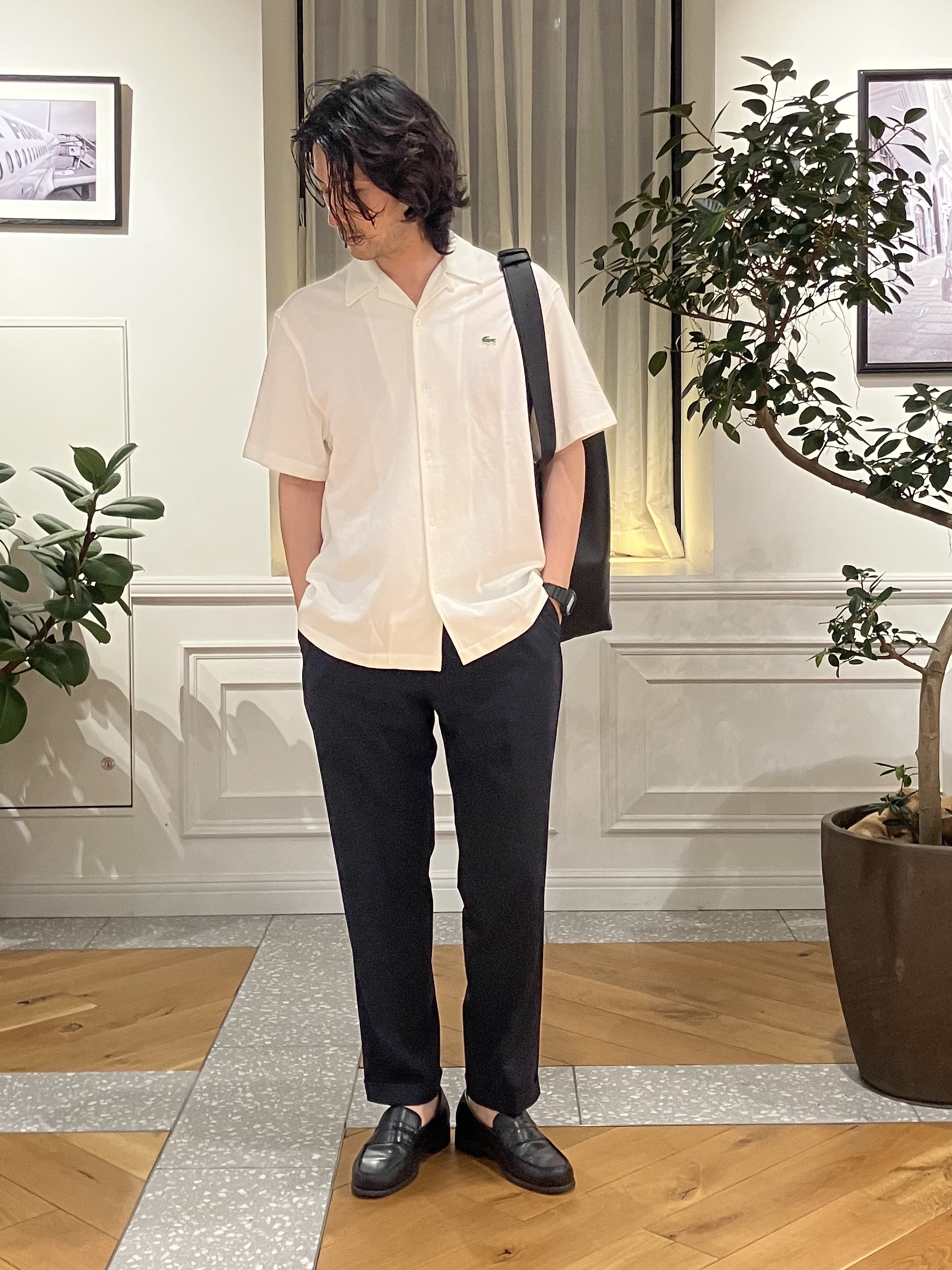 junyaさんの「DRESSTERIOR｜LACOSTE（ラコステ）WOVEN SHIRT｜Tシャツ」を使ったコーディネート