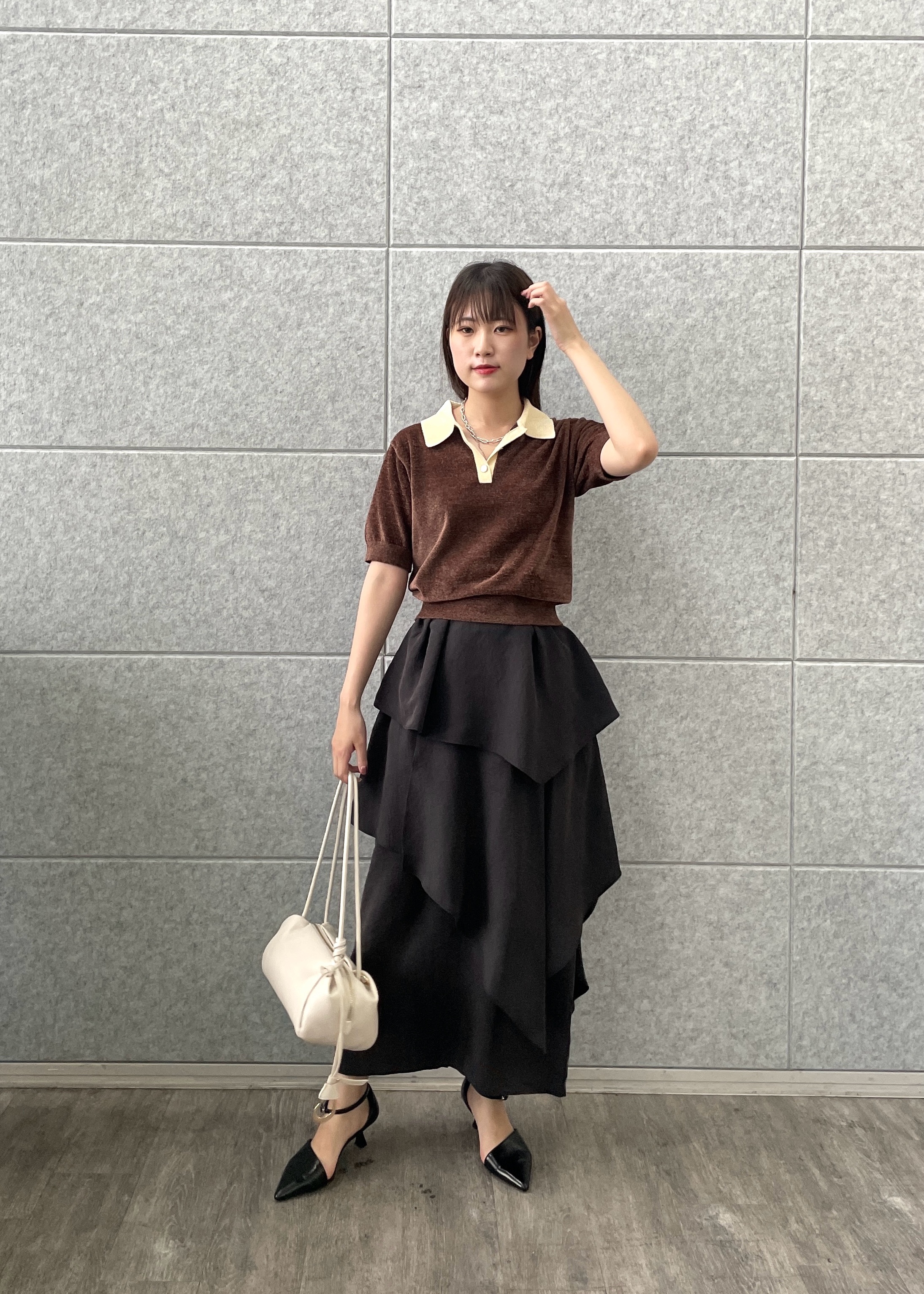 Renoさんの「INDIVI｜メタルペンダントネックレス」を使ったコーディネート