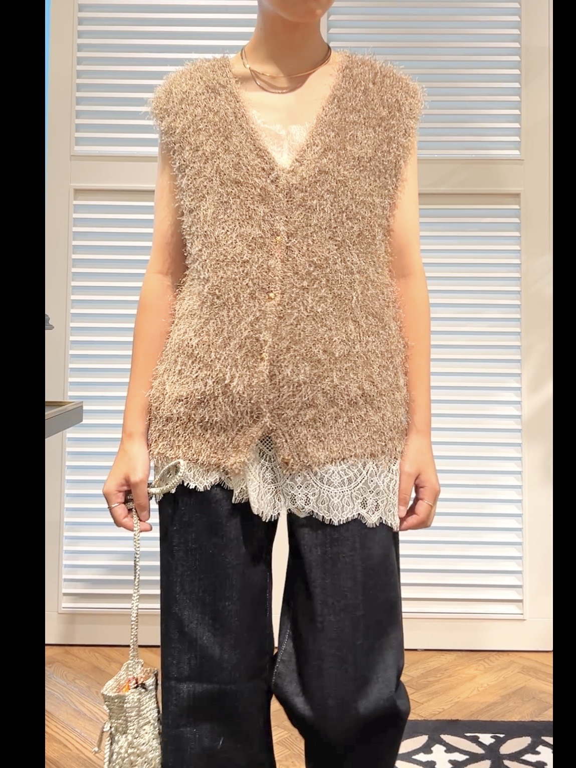 OCHIAIさんの「DRESSTERIOR｜フェザーヤーン2WAYニットプルオーバ」を使ったコーディネート