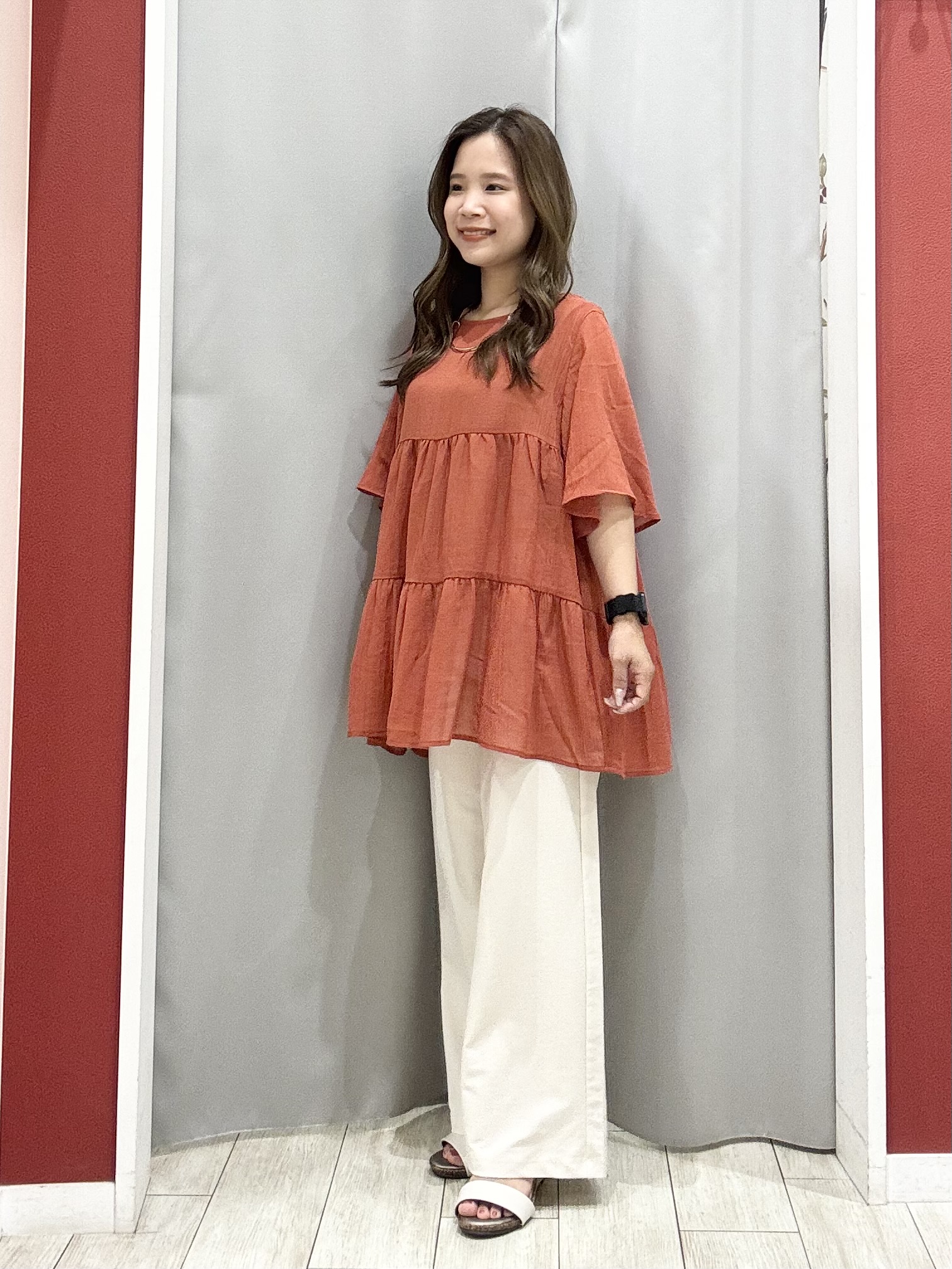 shioさんの「SHOO･LA･RUE｜ワッシャーティアードブラウス」を使ったコーディネート