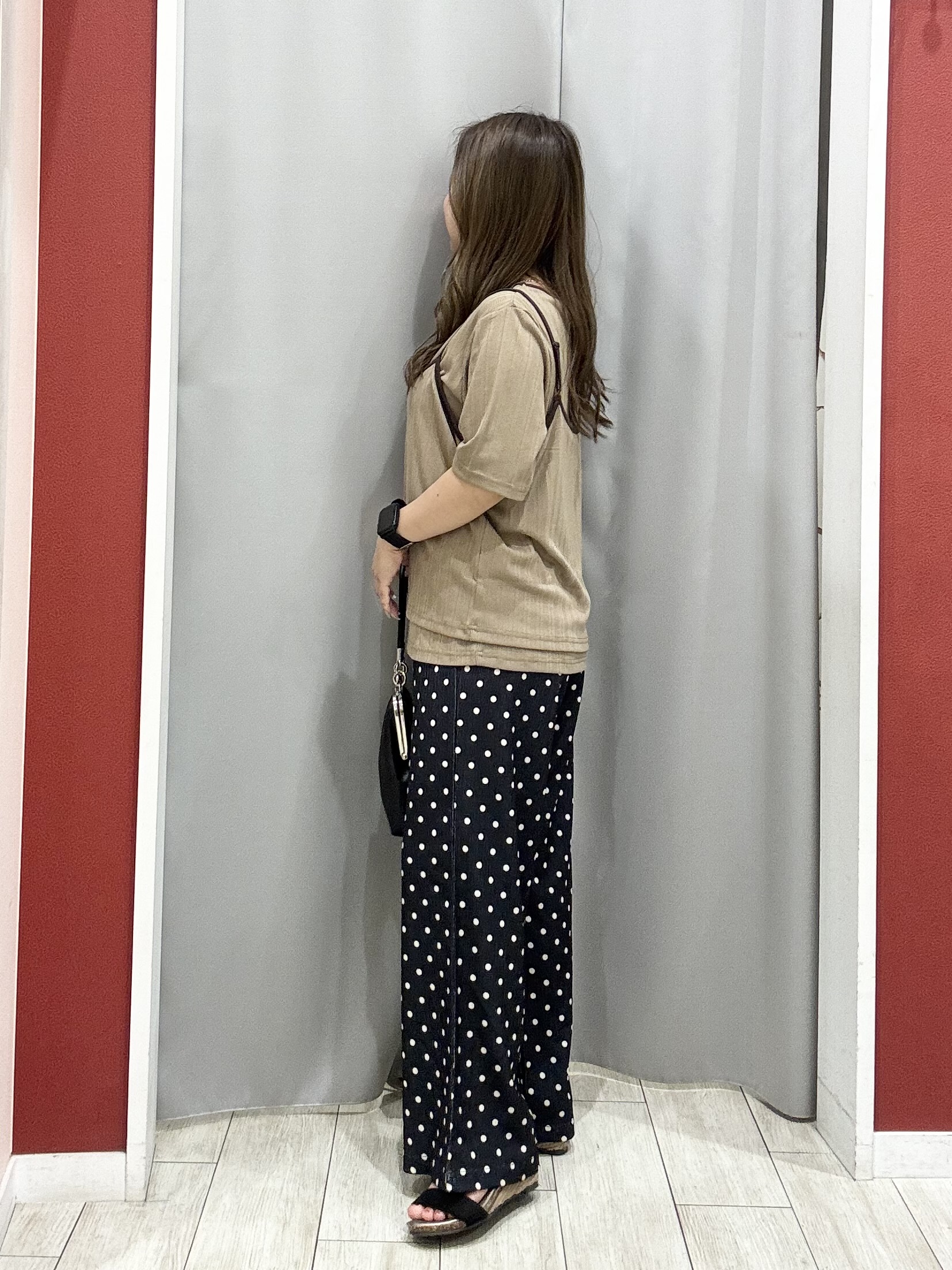 shioさんの「SHOO･LA･RUE｜細見えランダムテレコ 配色キャミセット」を使ったコーディネート
