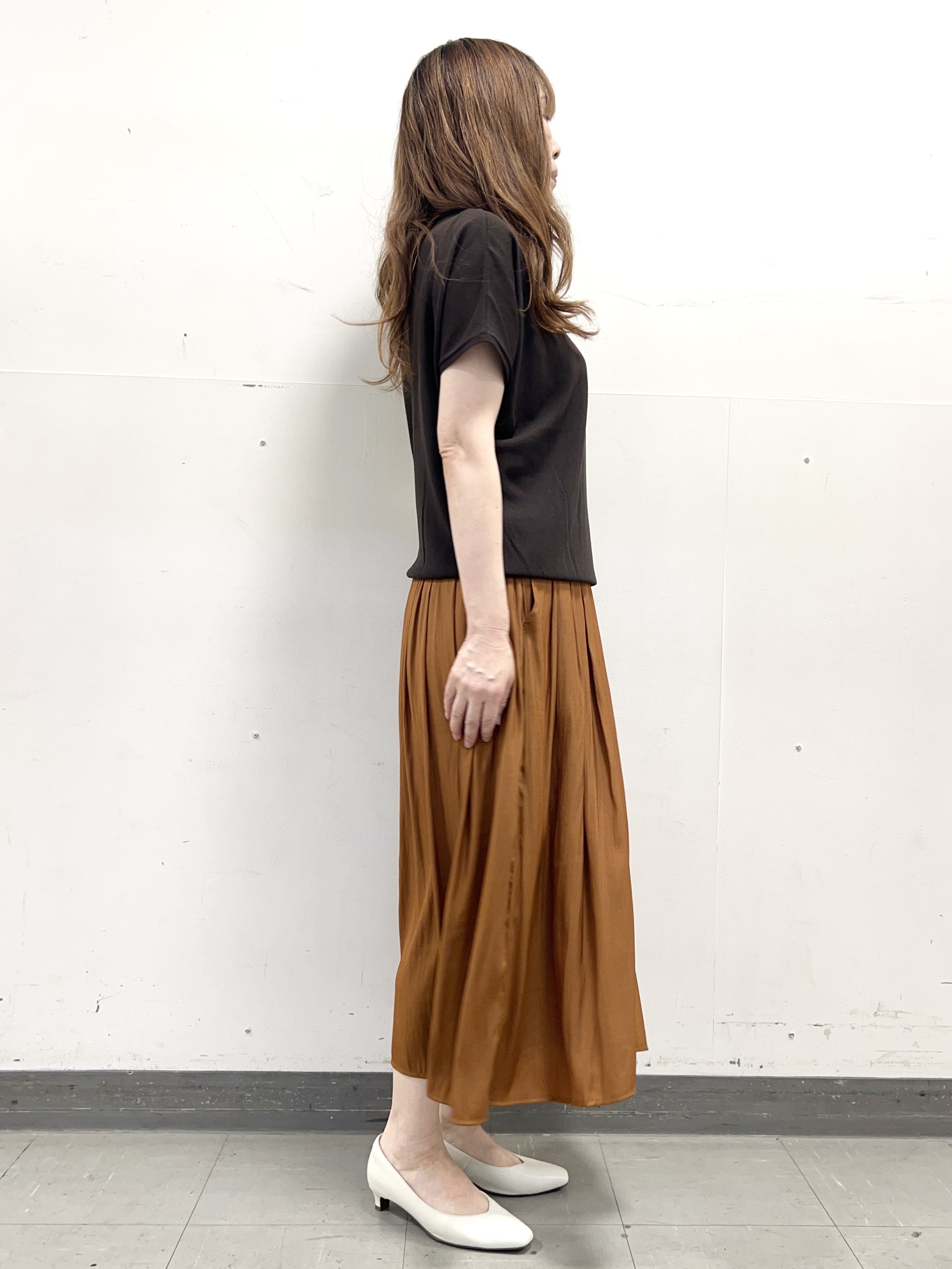yuさんの「Reflect｜【二の腕カバー／手洗い可】ネックレース フレンチスリーブニット」を使ったコーディネート