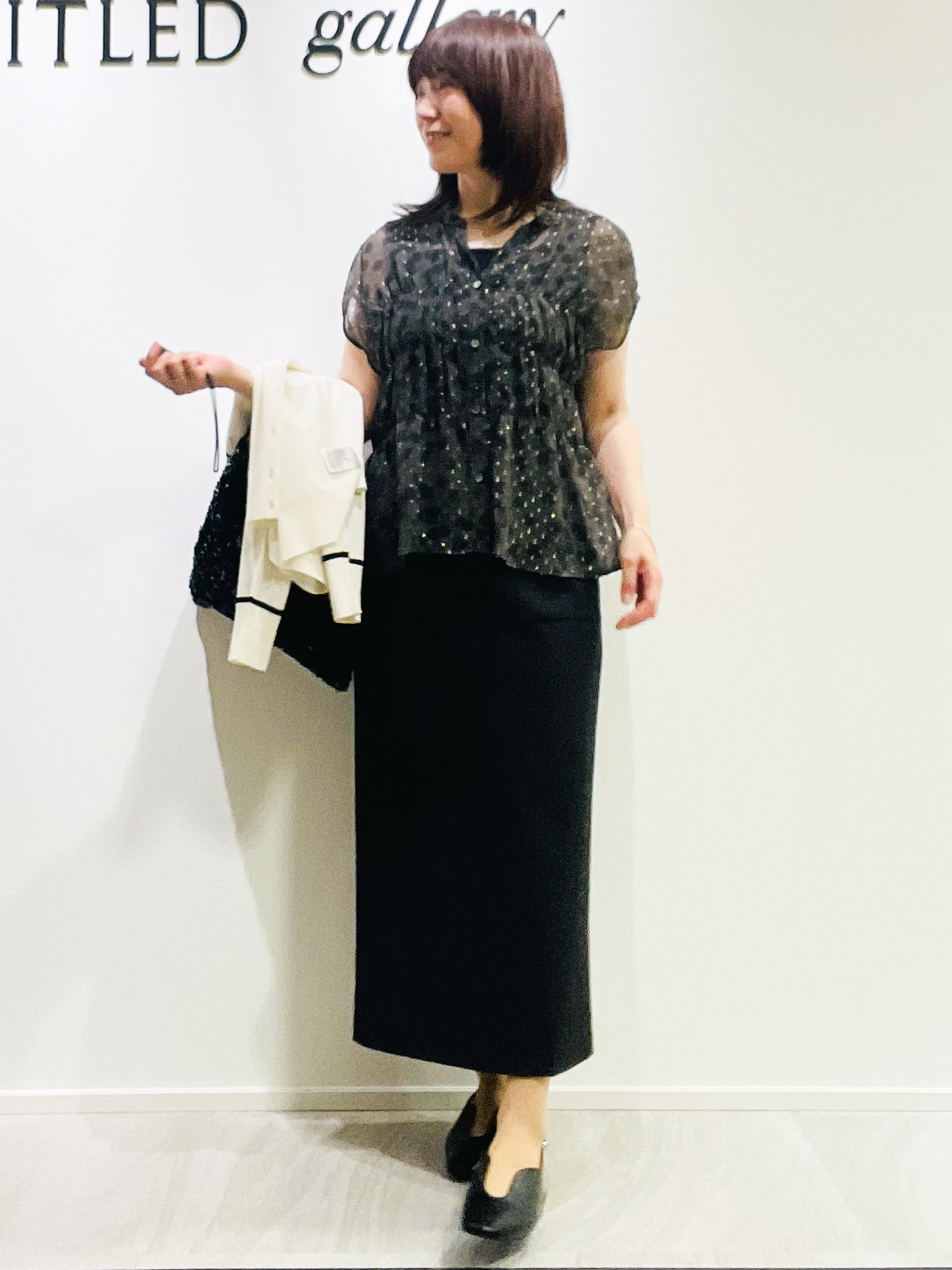 めいさんの「UNTITLED｜ヴィンテージドットブラウス」を使ったコーディネート