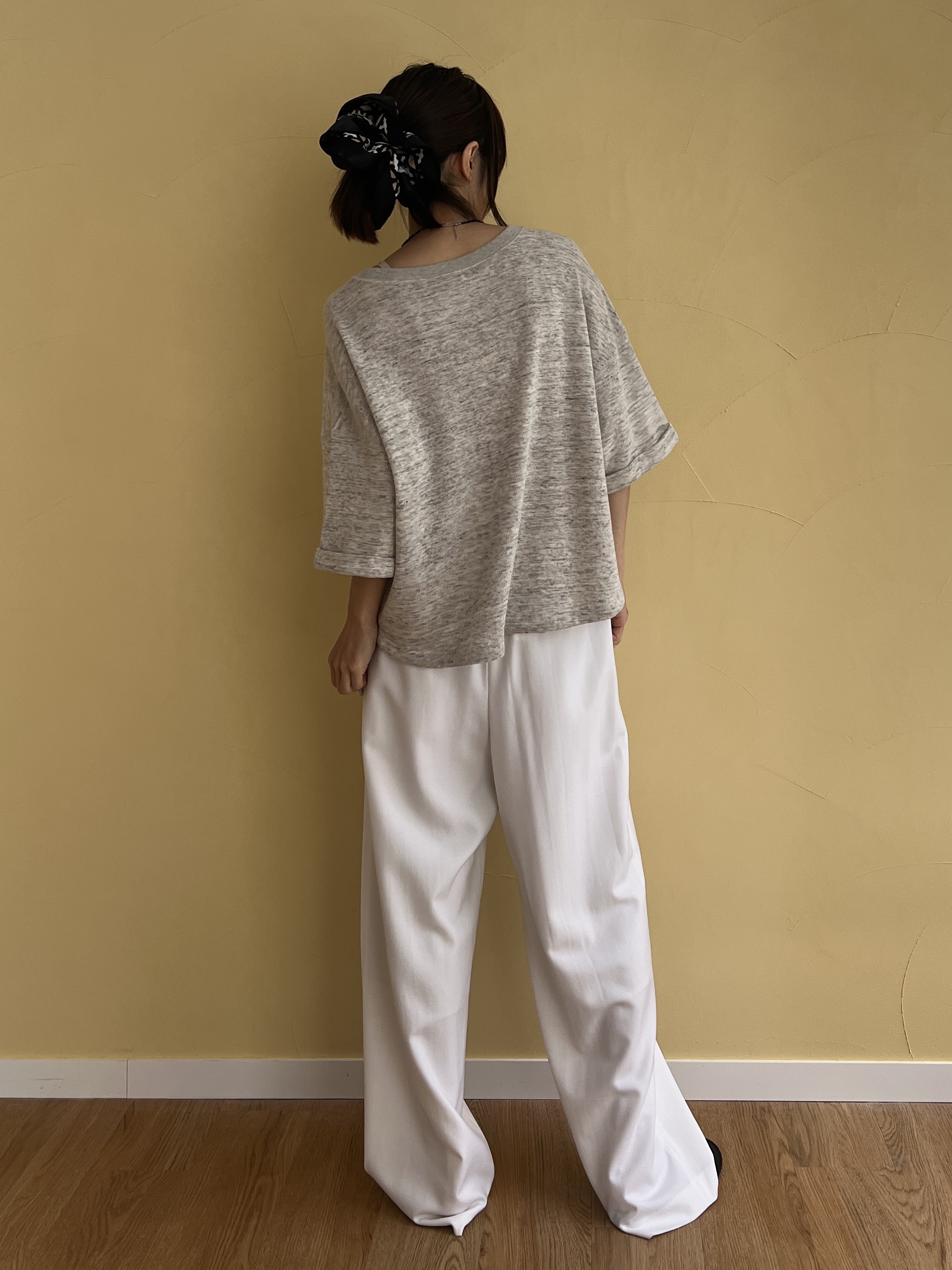 misaさんの「DRESSTERIOR｜【ウォッシャブル/セットアップ可】リネン混裏毛ドロストプルオーバー」を使ったコーディネート