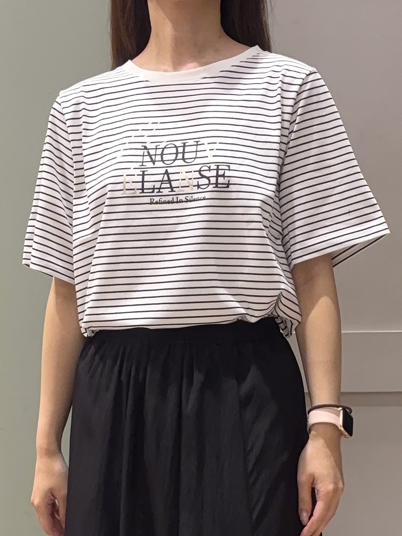 しばみさんの「grove｜【吸水速乾・UVカット・接触冷感・マシンウォッシャブル】ベーシックMIXロゴプリントT」を使ったコーディネート