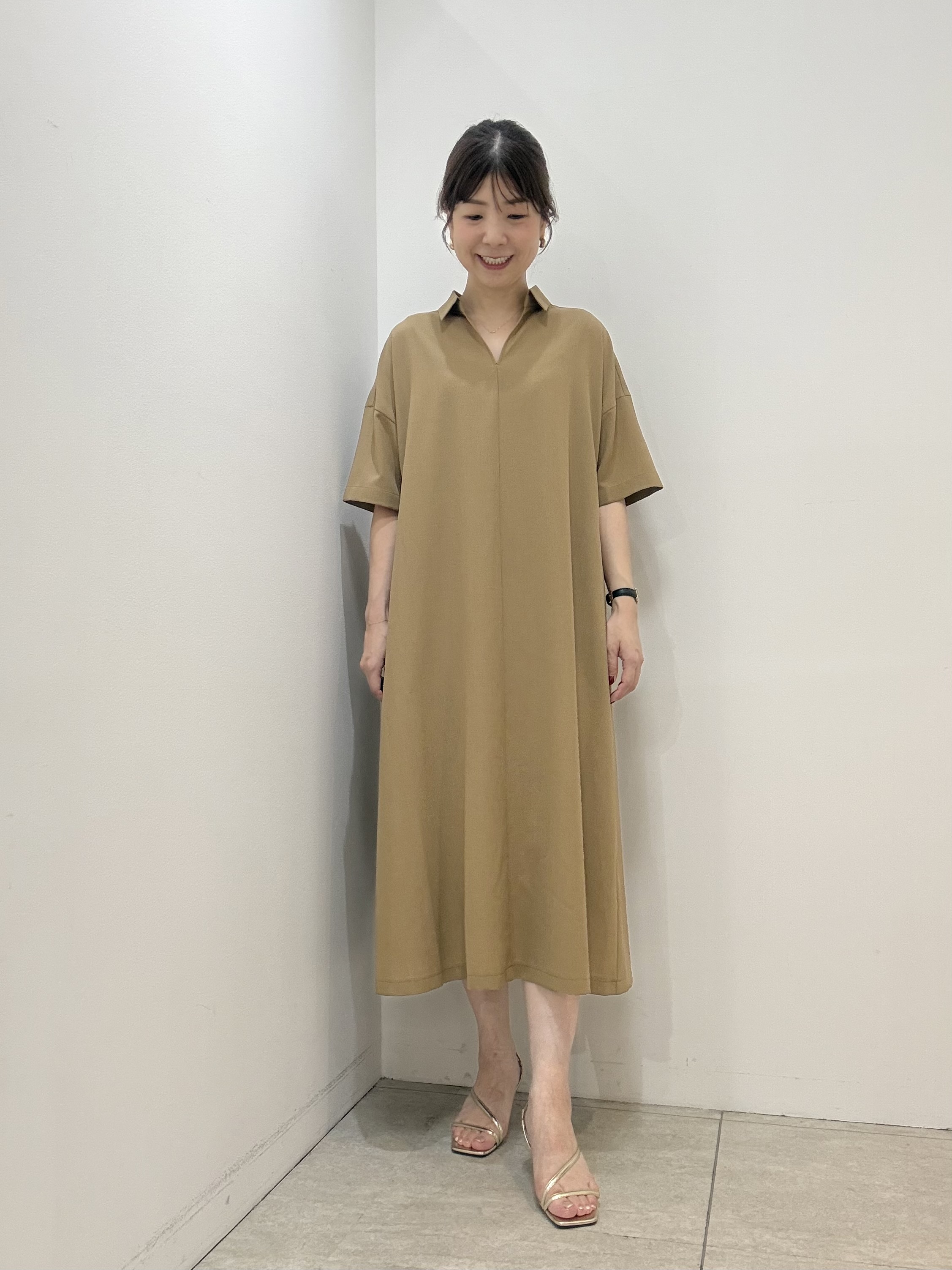 かなえさんの「UNTITLED｜【UVカット/接触冷感/通気性】エアリークールワンピース」を使ったコーディネート