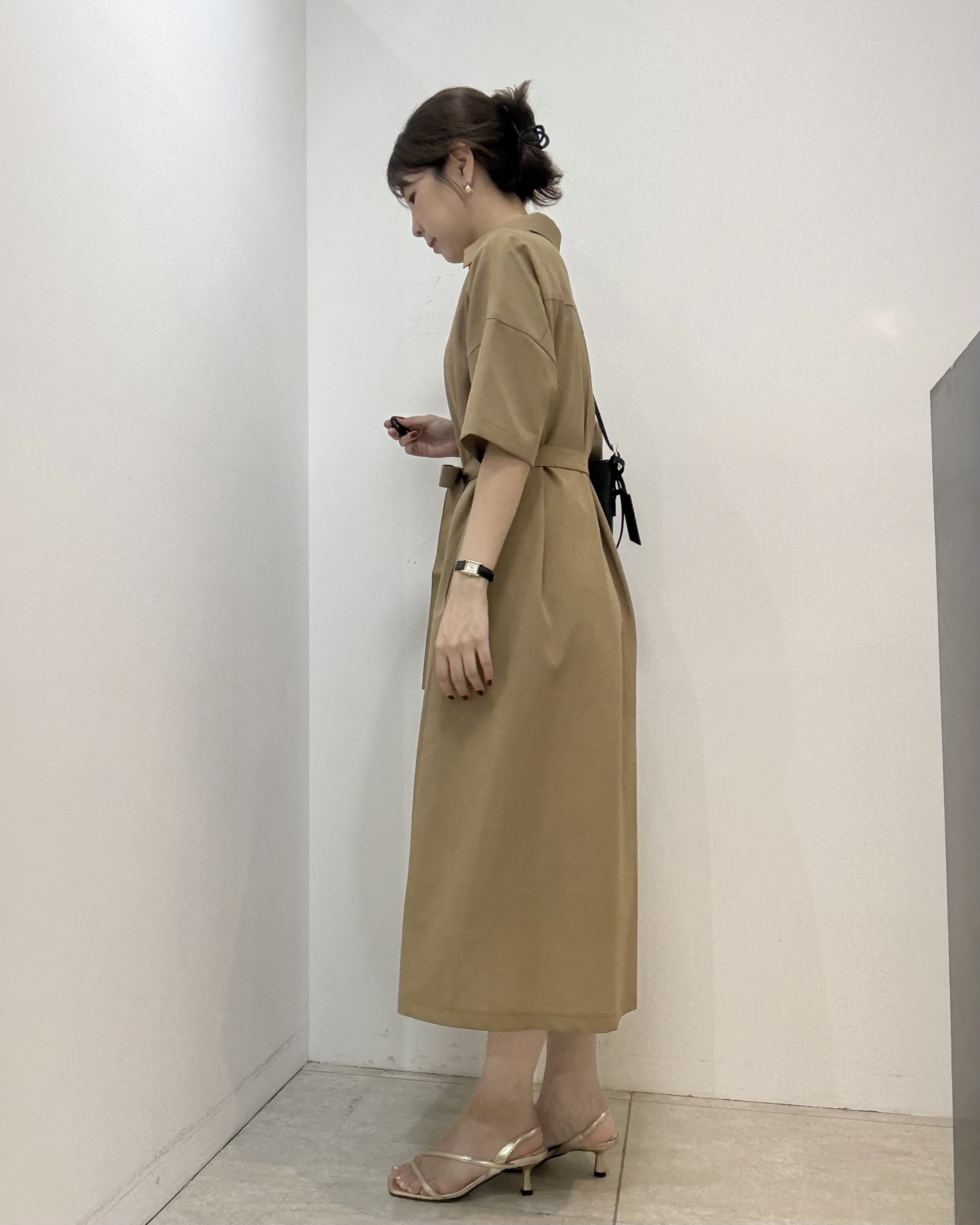 かなえさんの「UNTITLED｜【UVカット/接触冷感/通気性】エアリークールワンピース」を使ったコーディネート