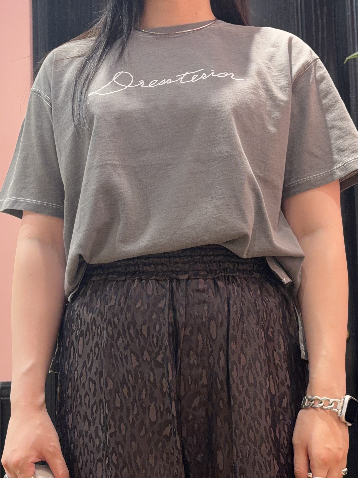 SAKAIさんの「DRESSTERIOR｜インディゴ天竺ロゴTシャツ」を使ったコーディネート