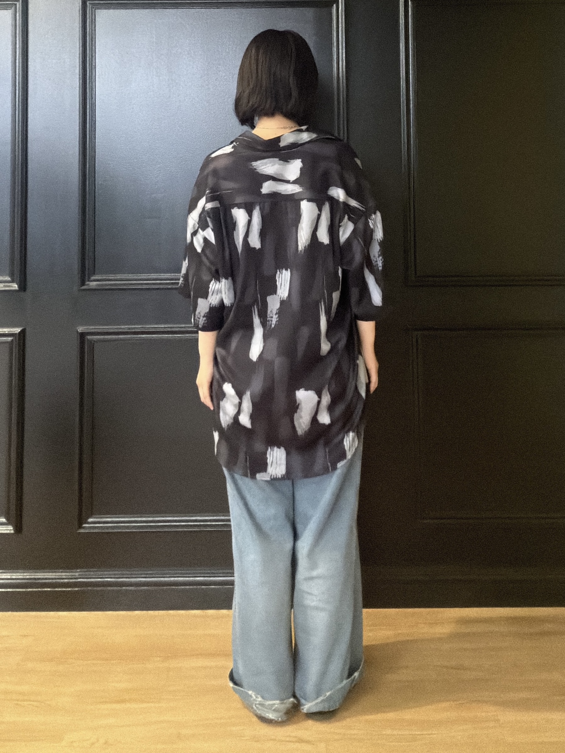 abeさんの「tk.TAKEO KIKUCHI｜【人気商品！】カラースイッチハーフジップポロ／ドロップショルダー／ポロシャツ／ドライタッチ」を使ったコーディネート