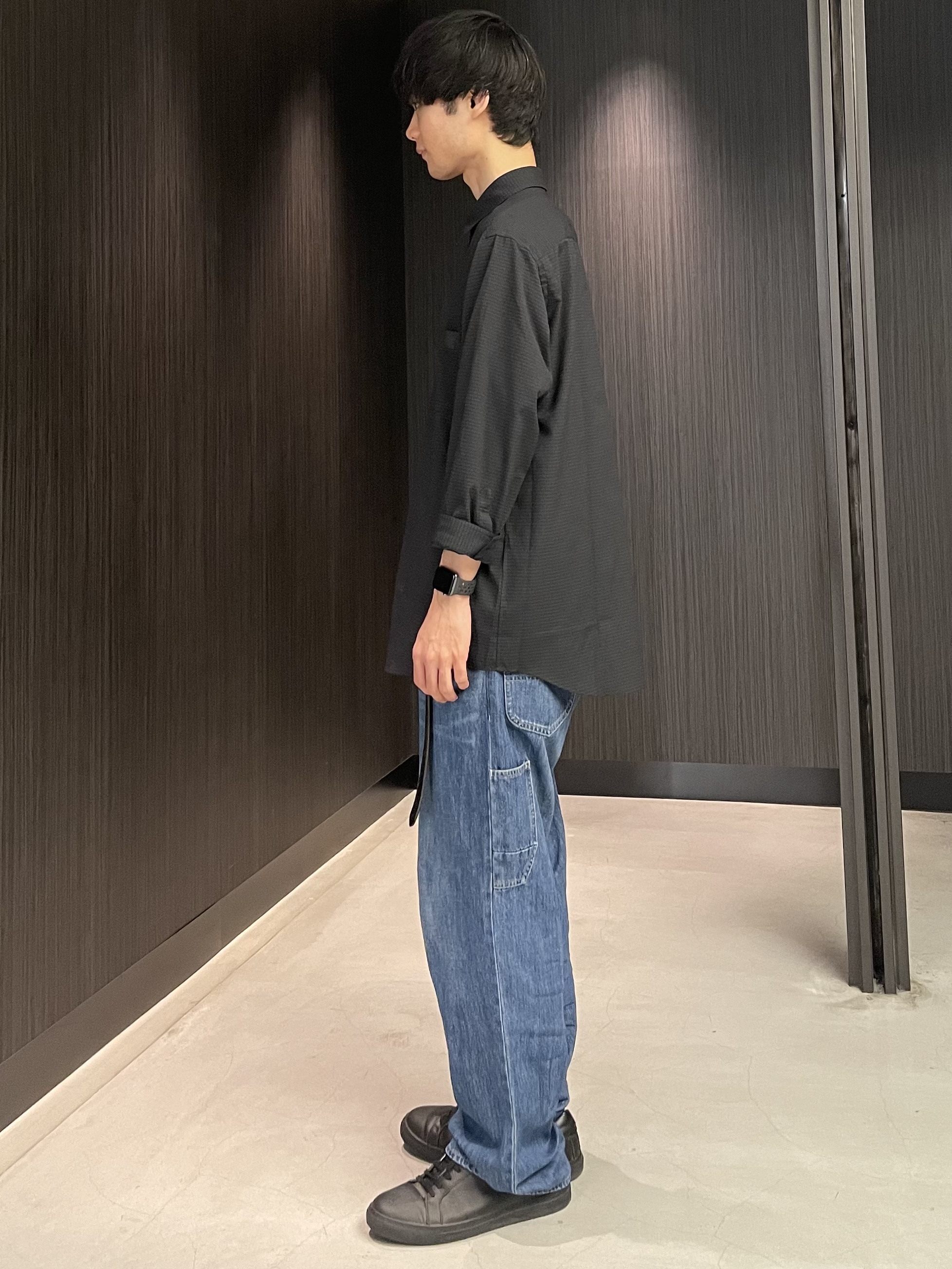Okdさんの「TAKEO KIKUCHI｜【日本製】DotAir（R）サッカー7分袖シャツ」を使ったコーディネート