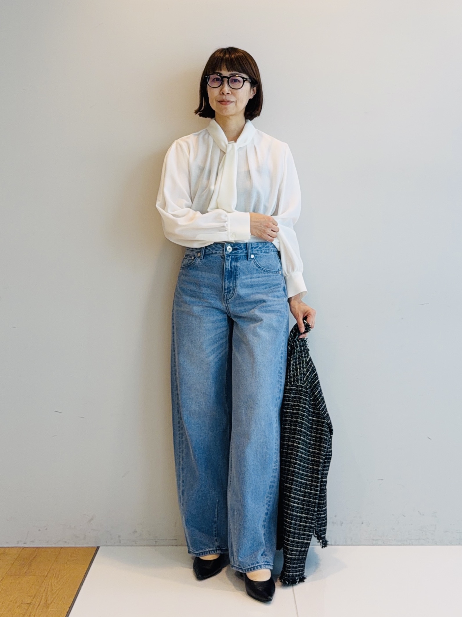 murayamaさんの「INDIVI｜【ラム革／美脚／通勤】レザーパンプス」を使ったコーディネート