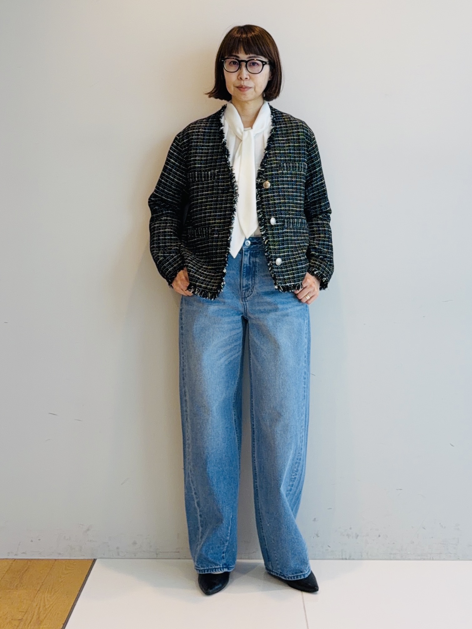 murayamaさんの「INDIVI｜【ラム革／美脚／通勤】レザーパンプス」を使ったコーディネート