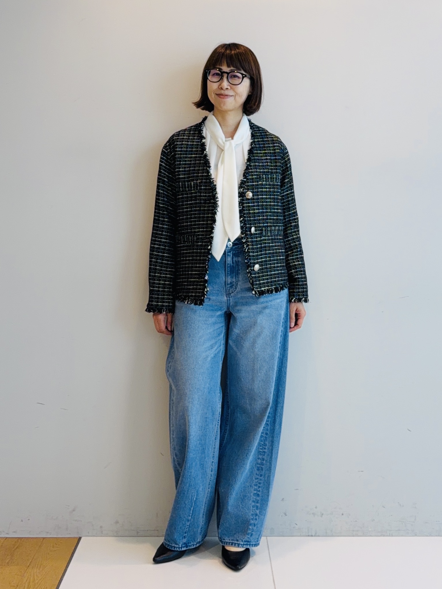 murayamaさんの「INDIVI｜【ラム革／美脚／通勤】レザーパンプス」を使ったコーディネート