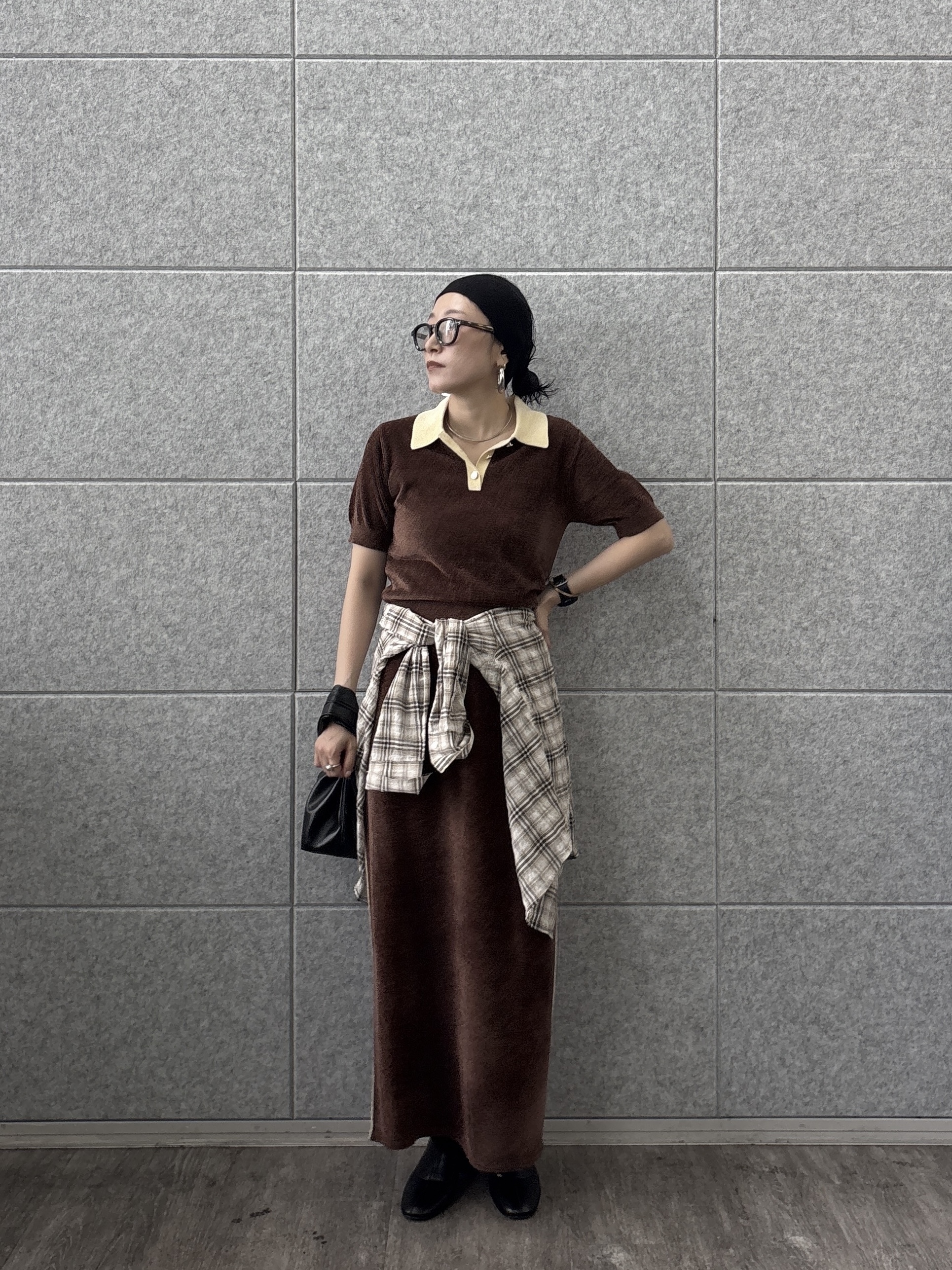 kotakiさんの「INDIVI｜フード付 シアーチェックシャツ」を使ったコーディネート