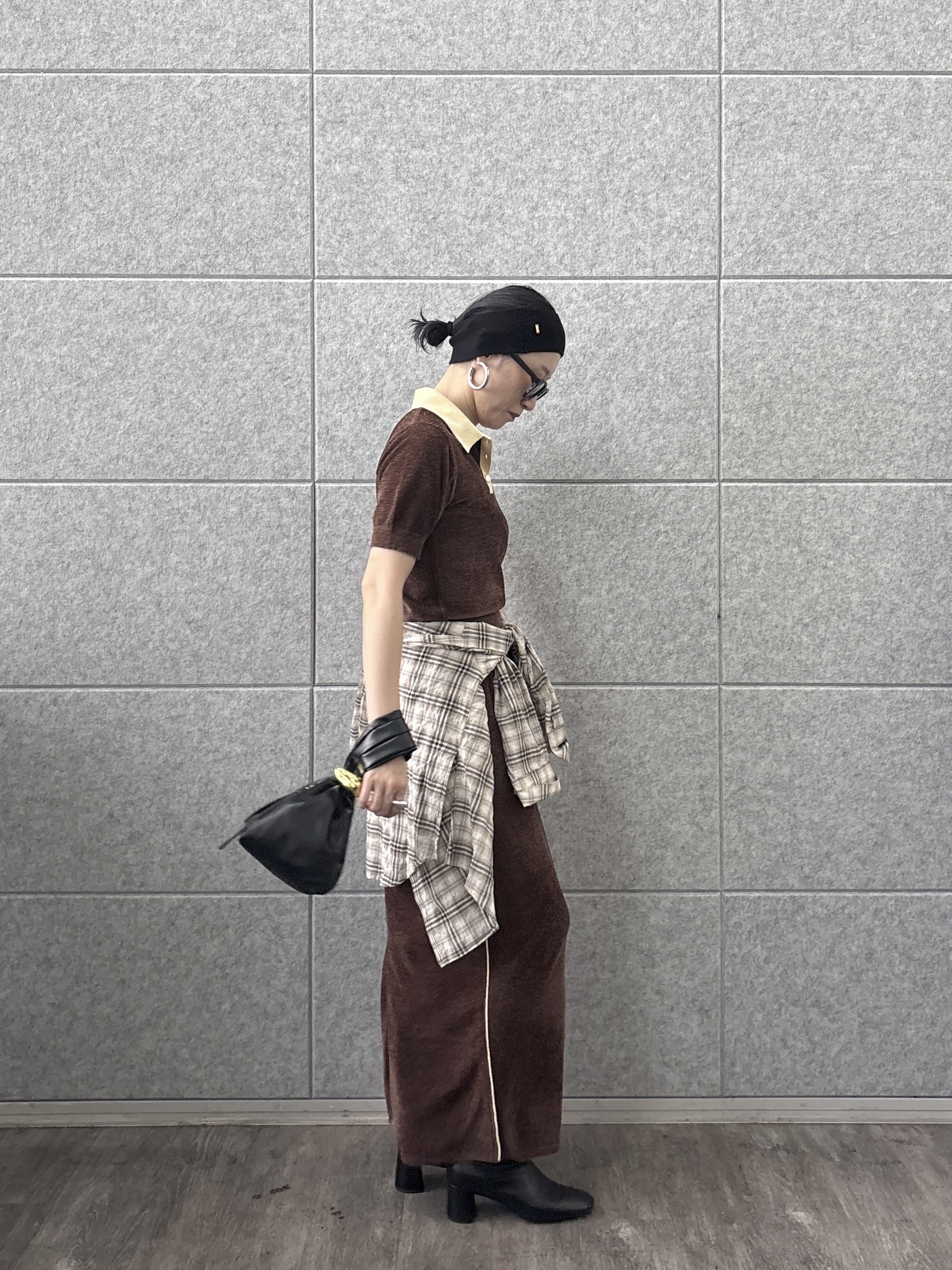 kotakiさんの「INDIVI｜フード付 シアーチェックシャツ」を使ったコーディネート