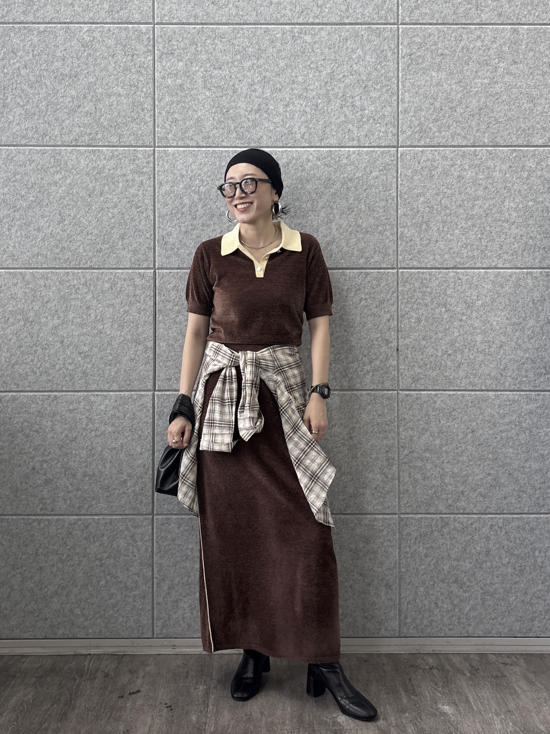 kotakiさんの「INDIVI｜フード付 シアーチェックシャツ」を使ったコーディネート