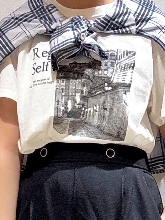 るねさんの「SHOO･LA･RUE｜【洗濯機可/体型カバー】程よい透け感の ゆるシア―シャツパーカ」を使ったコーディネート