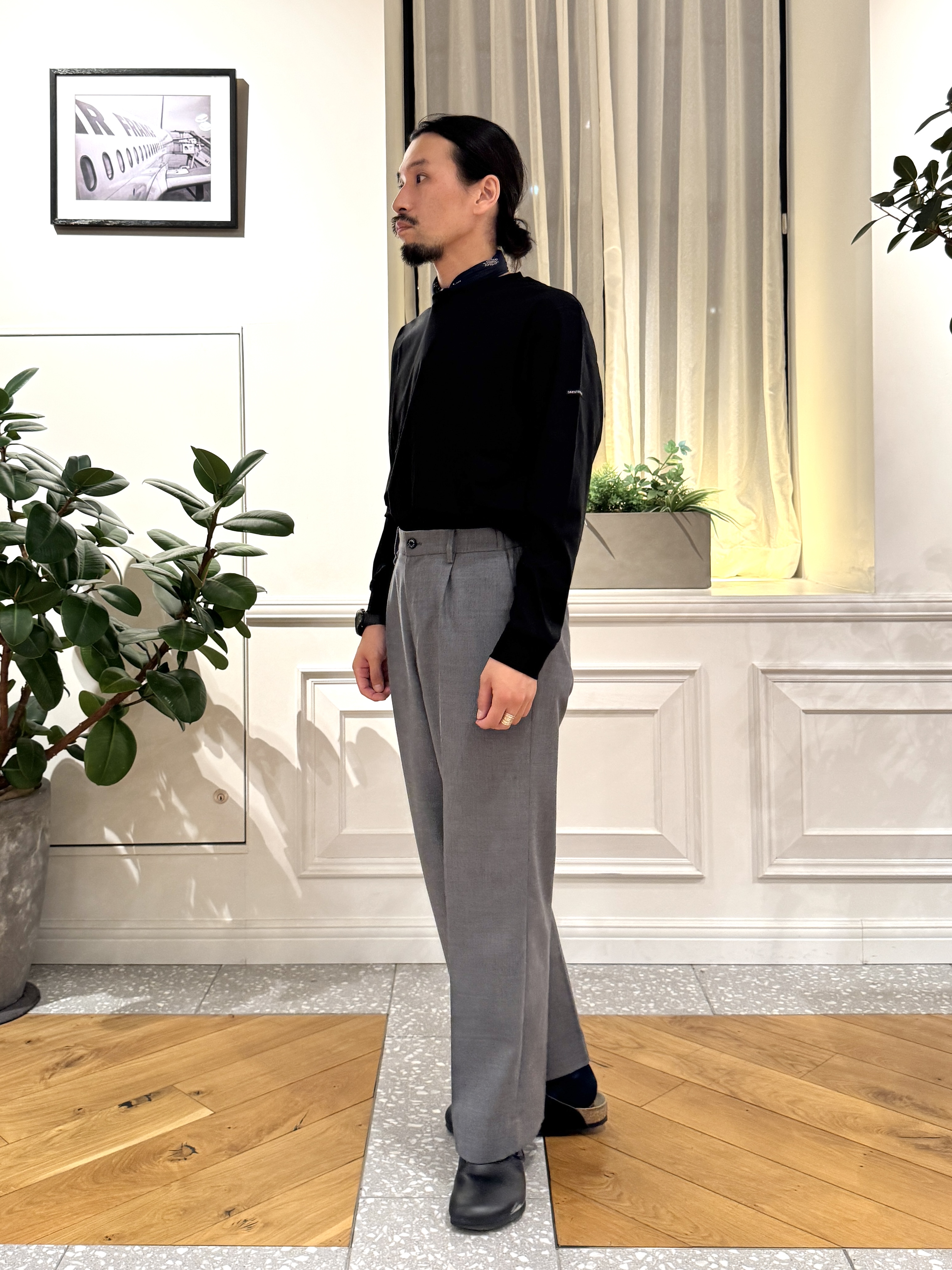 kawarataniさんの「DRESSTERIOR｜【接触冷感／抗菌防臭／消臭】ICE CLEAR COTTON クルーネックロンT」を使ったコーディネート