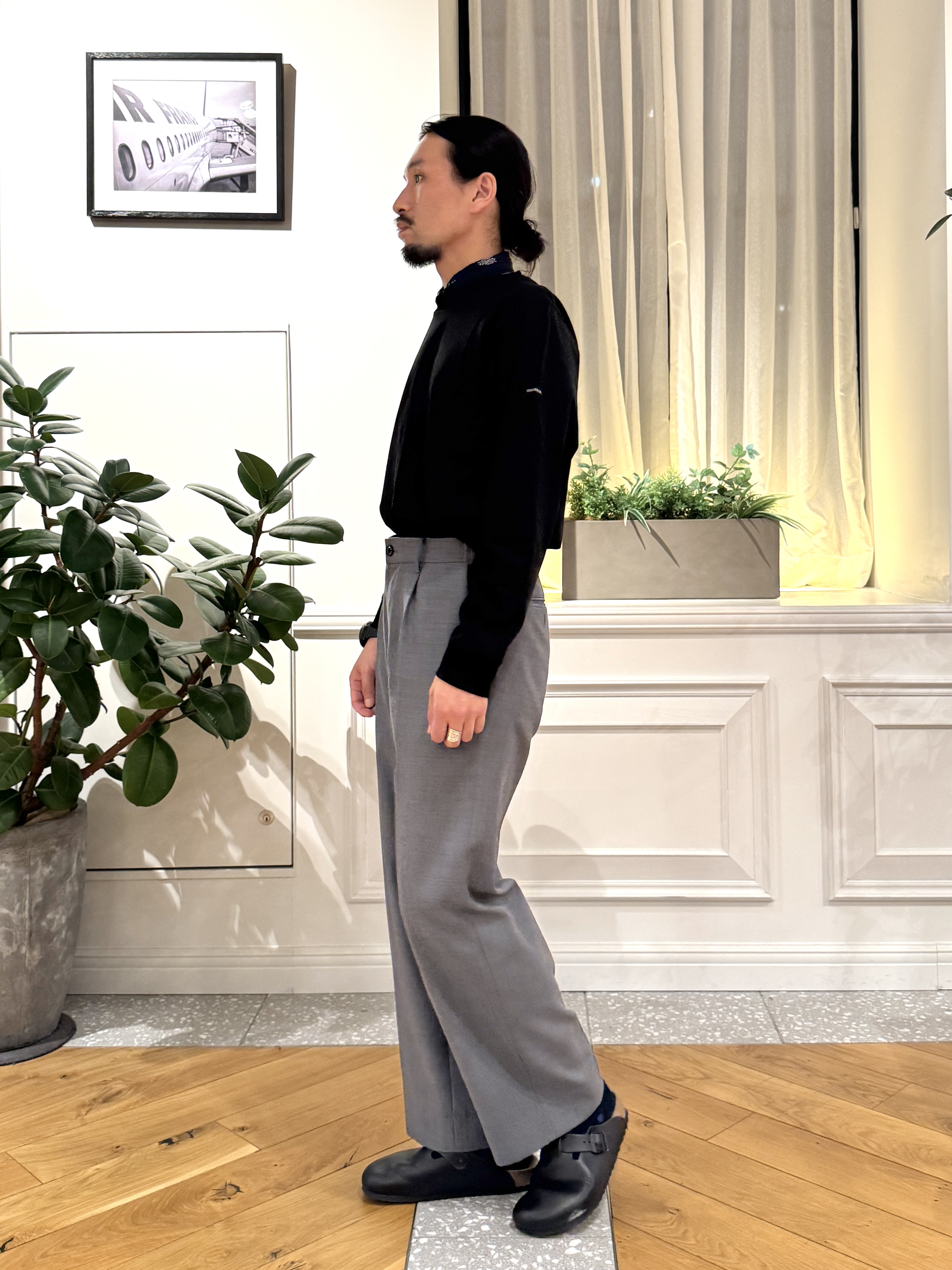 kawarataniさんの「DRESSTERIOR｜【接触冷感／抗菌防臭／消臭】ICE CLEAR COTTON クルーネックロンT」を使ったコーディネート