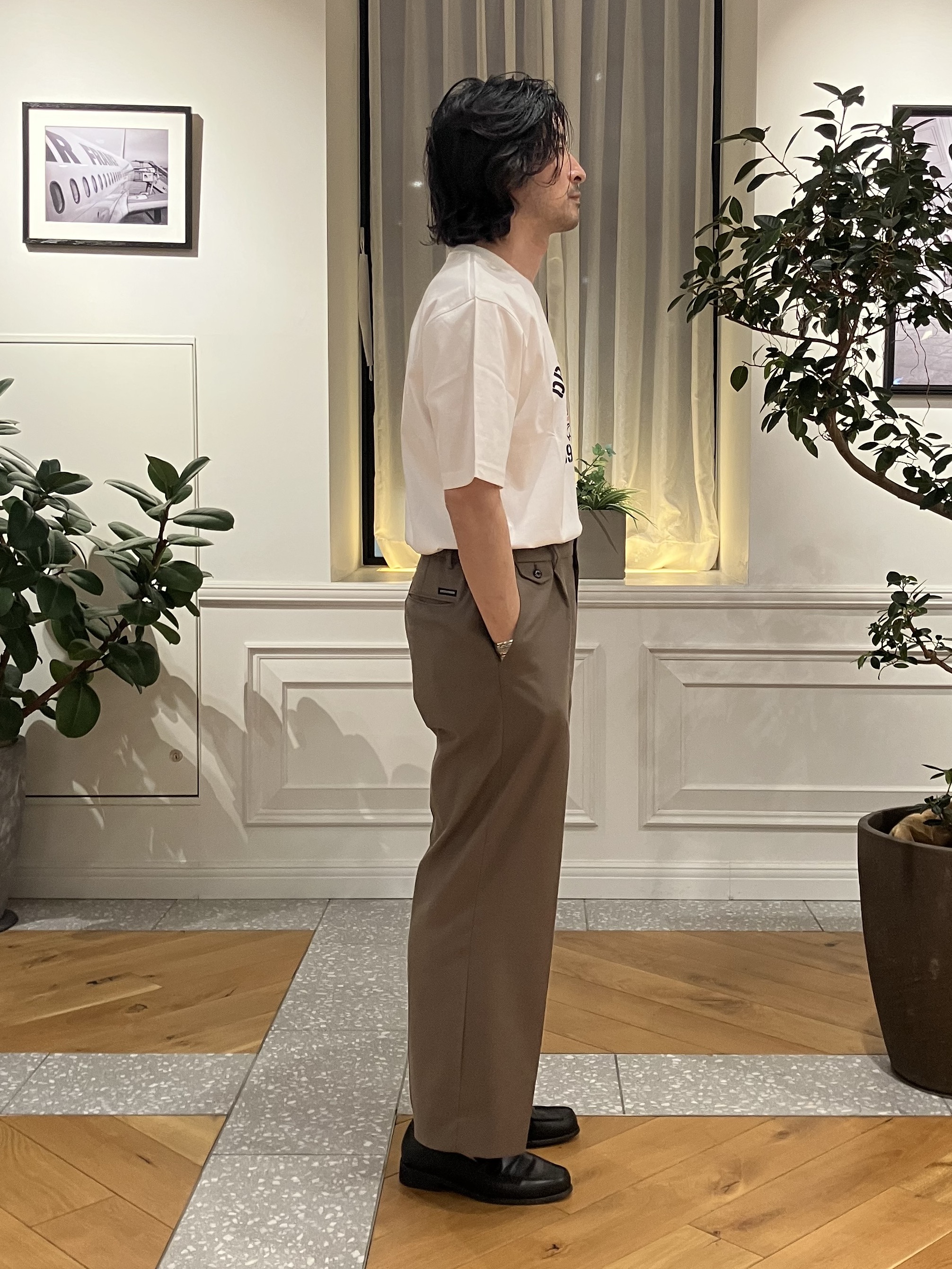 junyaさんの「DRESSTERIOR｜【接触冷感／抗菌防臭／消臭】ICE CLEAR COTTON ミサイルキャットTシャツ」を使ったコーディネート