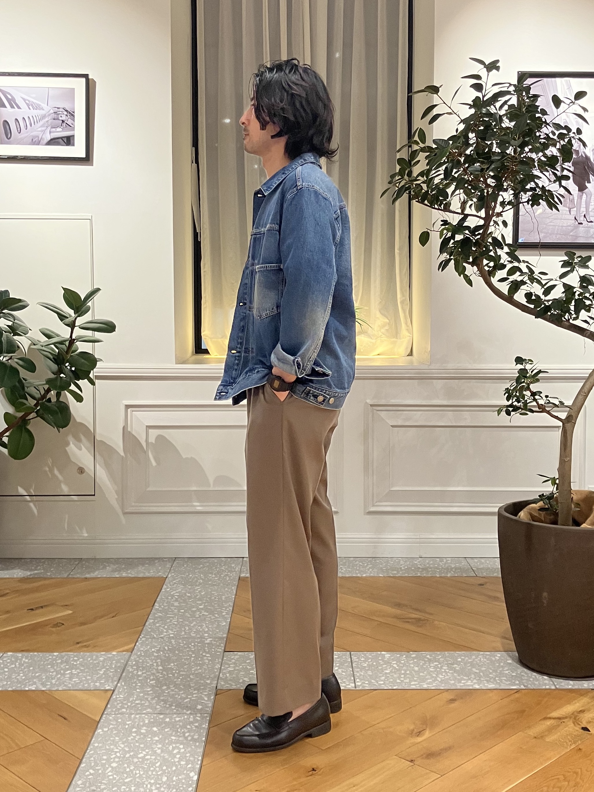 junyaさんの「DRESSTERIOR｜ファーストモデル ユーズドデニムGジャン」を使ったコーディネート