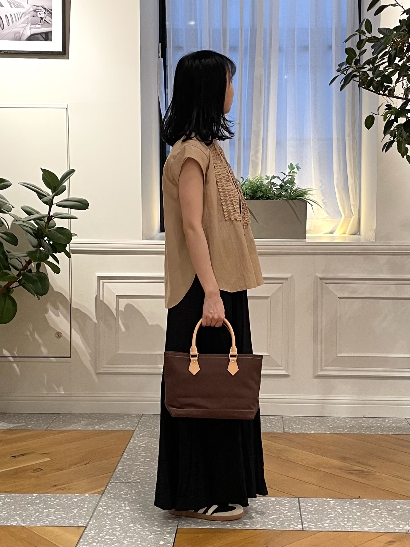 Lilyさんの「DRESSTERIOR｜フレンチスリーブ　フリルブラウス」を使ったコーディネート