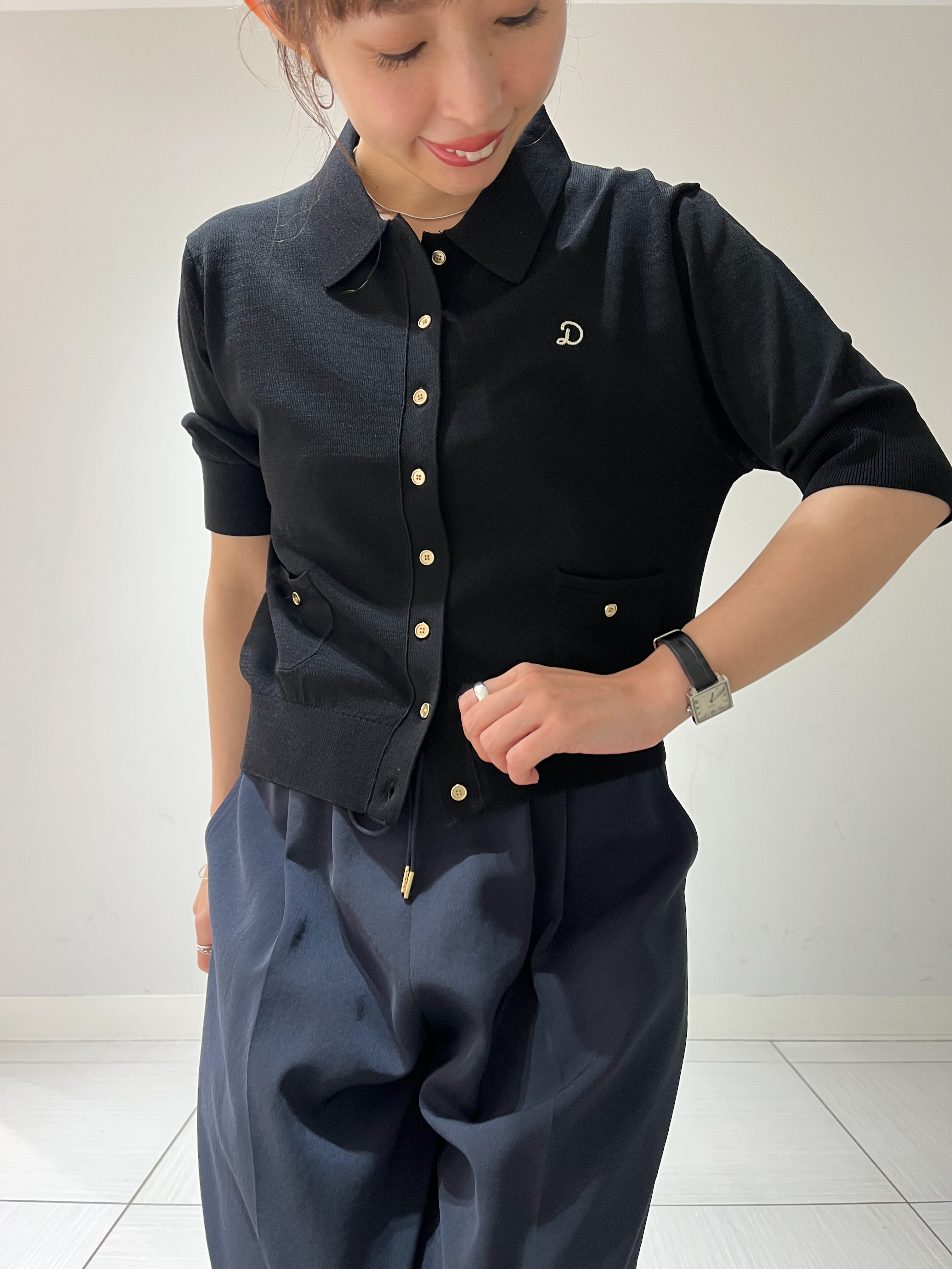 じゅんさんの「DRESSTERIOR｜UV接触冷感シアーカーディガン」を使ったコーディネート