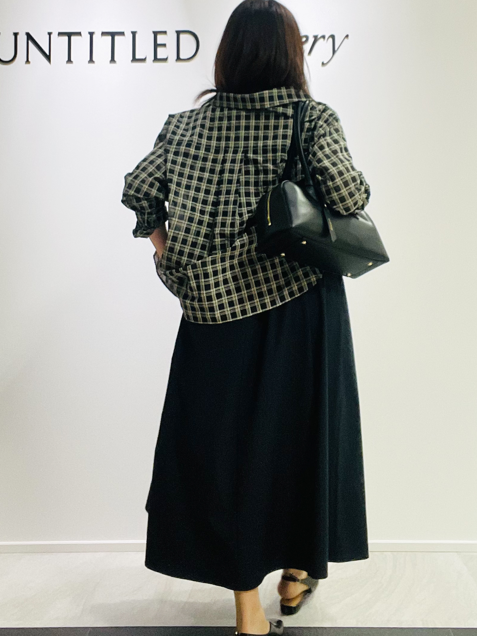 めいさんの「UNTITLED｜シアーチェックシャツブラウス」を使ったコーディネート